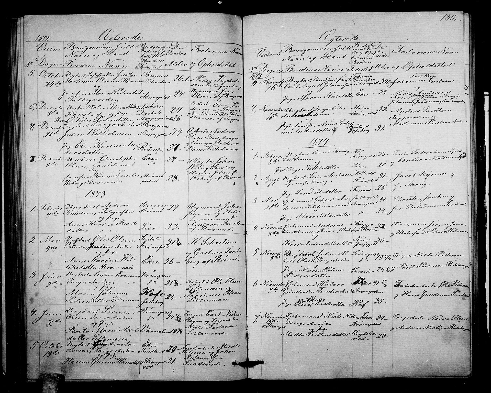 Strømsgodset kirkebøker, SAKO/A-324/G/Ga/L0001: Parish register (copy) no. 1, 1860-1884, p. 130