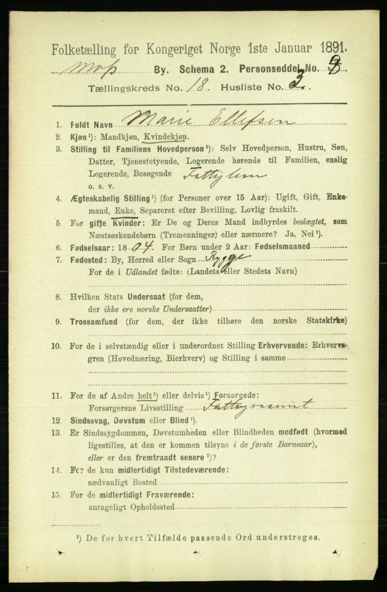 RA, 1891 census for 0104 Moss, 1891, p. 8206