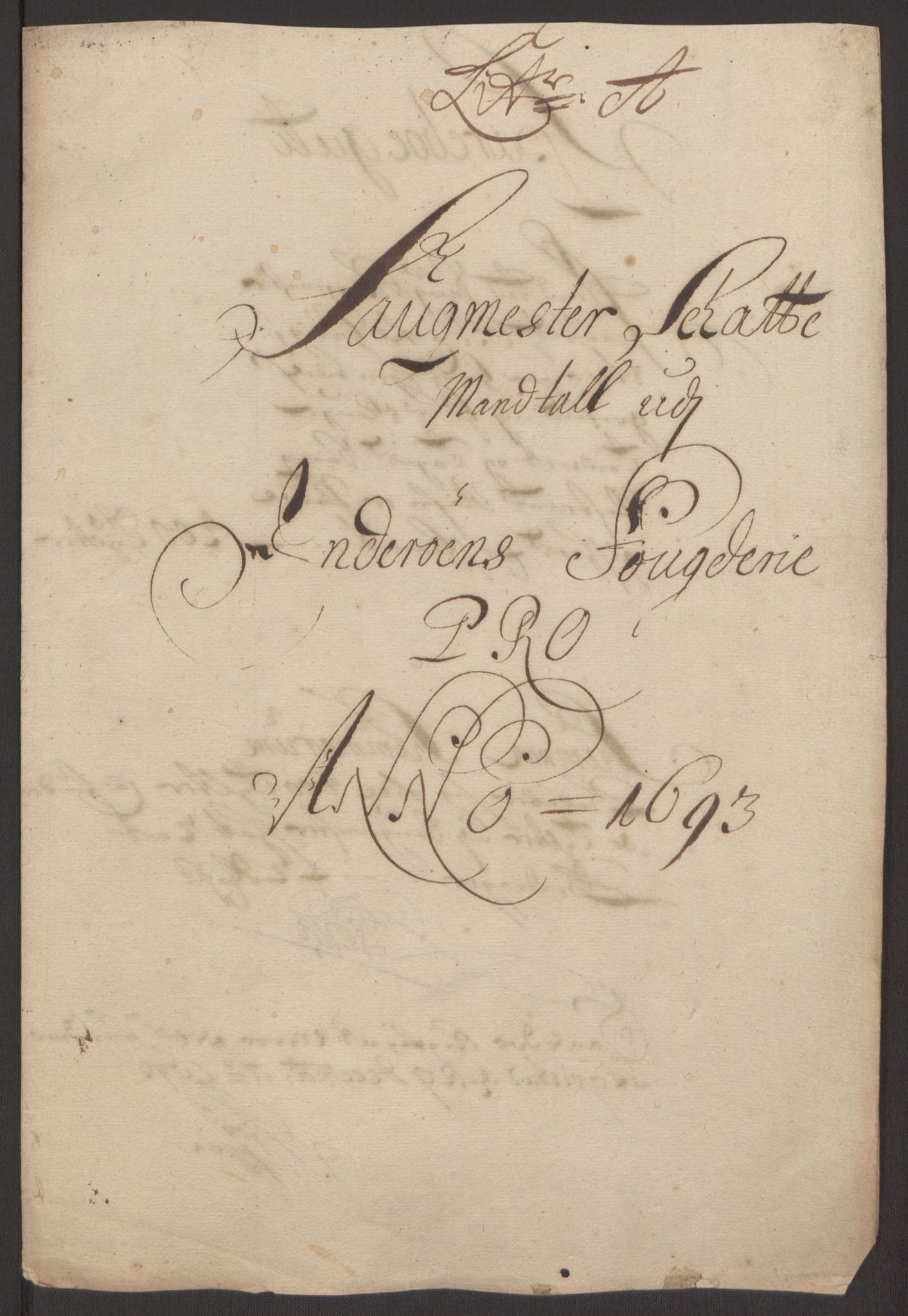 Rentekammeret inntil 1814, Reviderte regnskaper, Fogderegnskap, RA/EA-4092/R63/L4308: Fogderegnskap Inderøy, 1692-1694, p. 423
