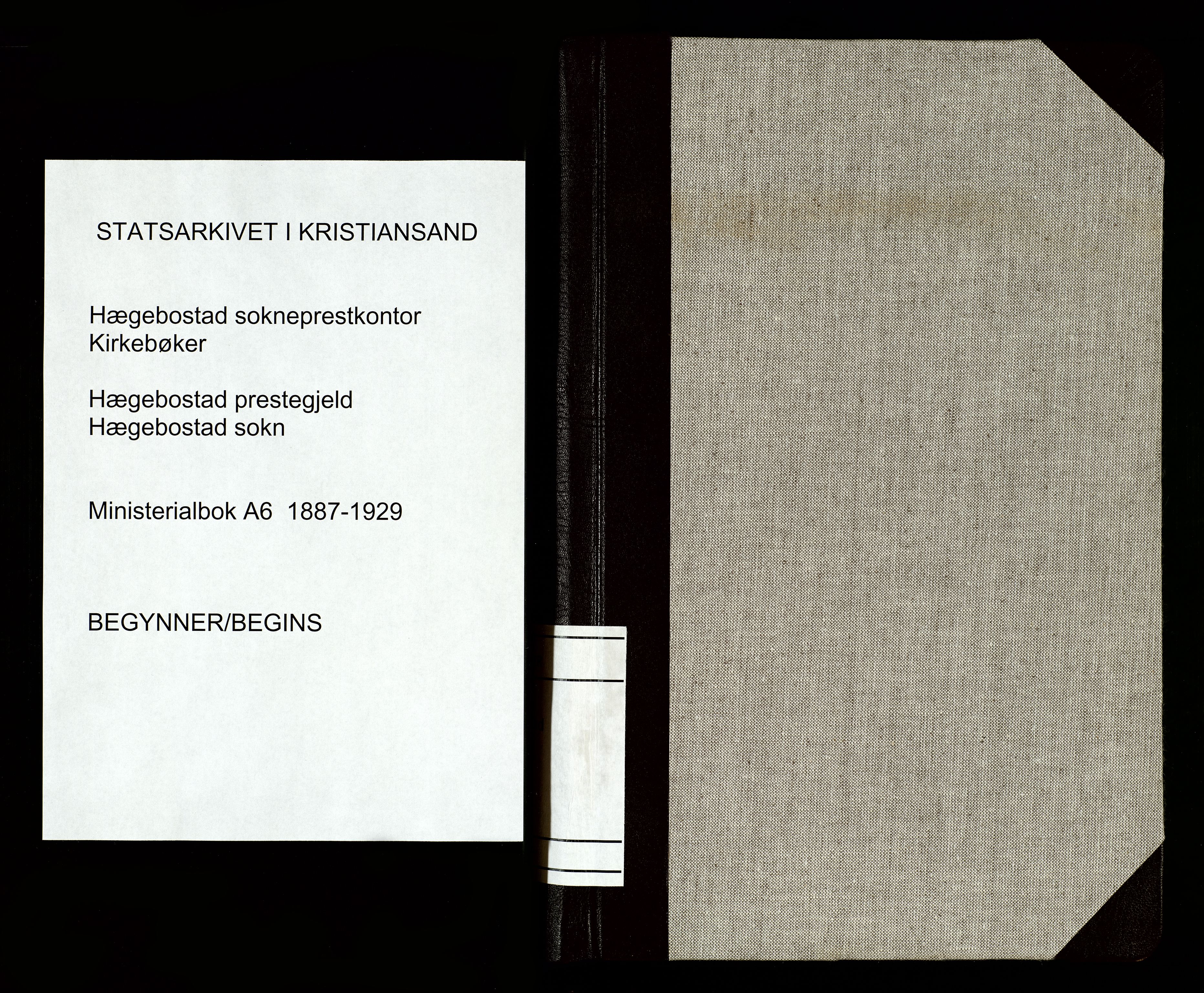 Hægebostad sokneprestkontor, SAK/1111-0024/F/Fa/Faa/L0006: Parish register (official) no. A 6, 1887-1929