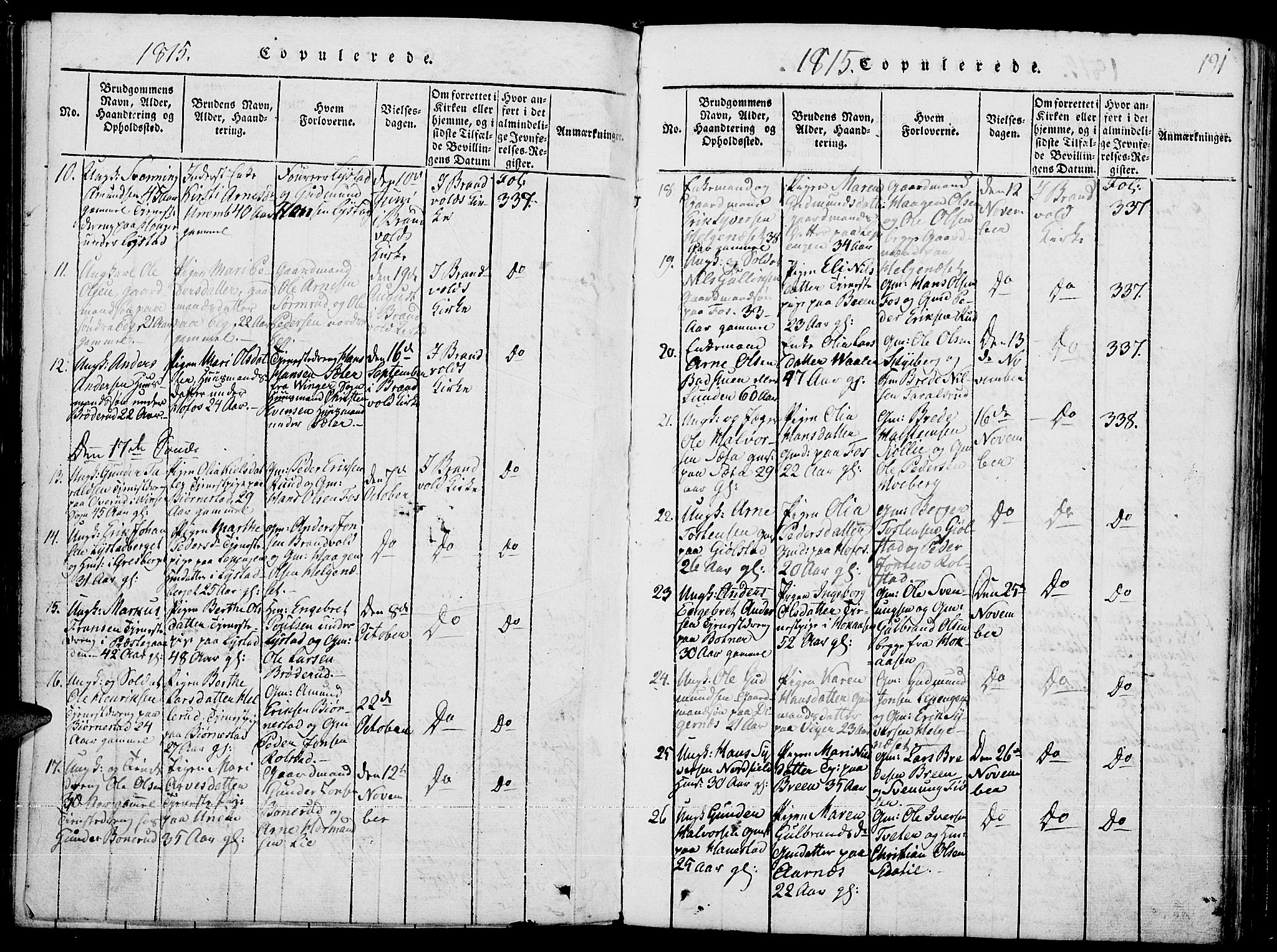 Grue prestekontor, AV/SAH-PREST-036/H/Ha/Hab/L0001: Parish register (copy) no. 1, 1814-1841, p. 191