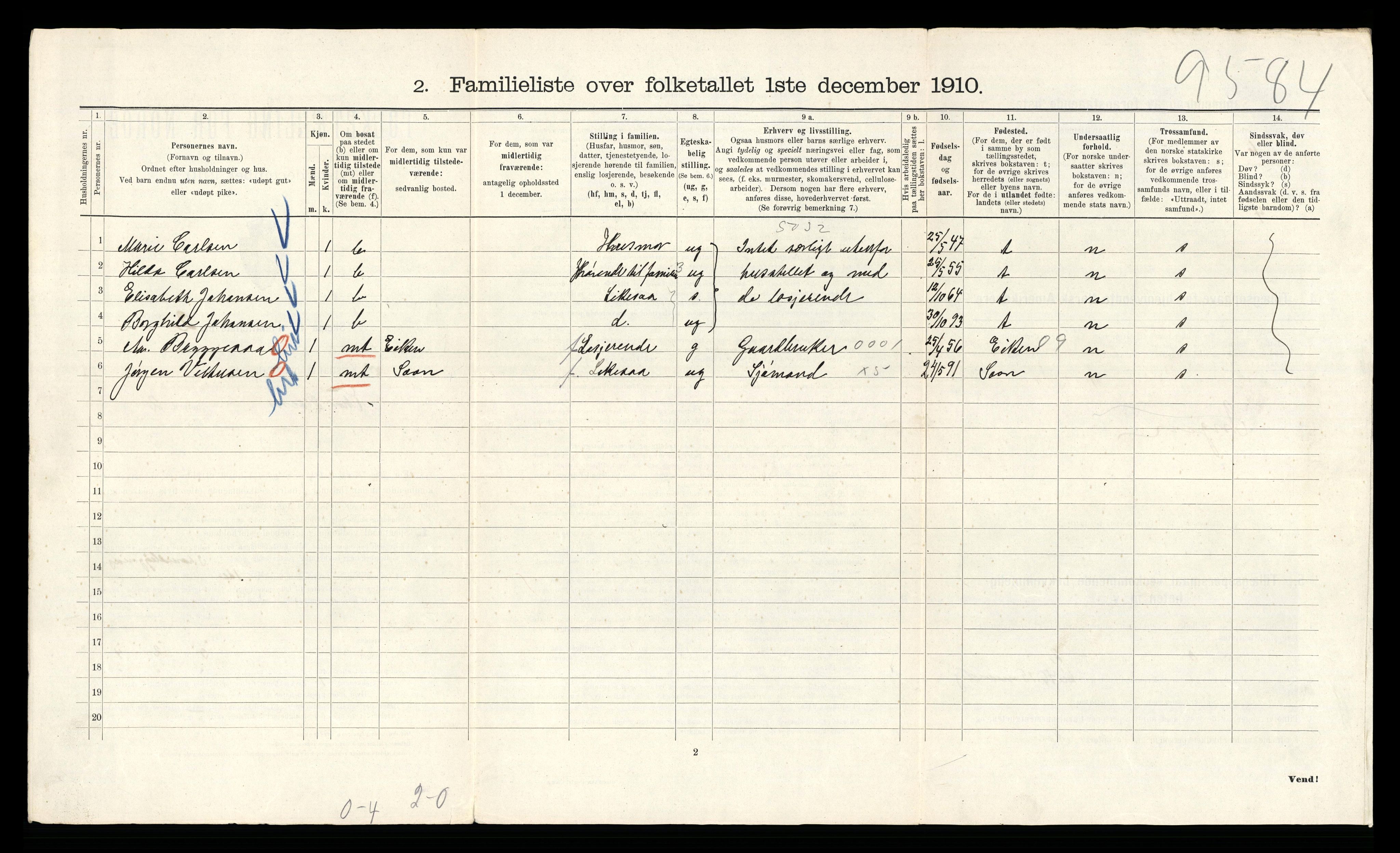 RA, 1910 census for Kristiania, 1910, p. 104984