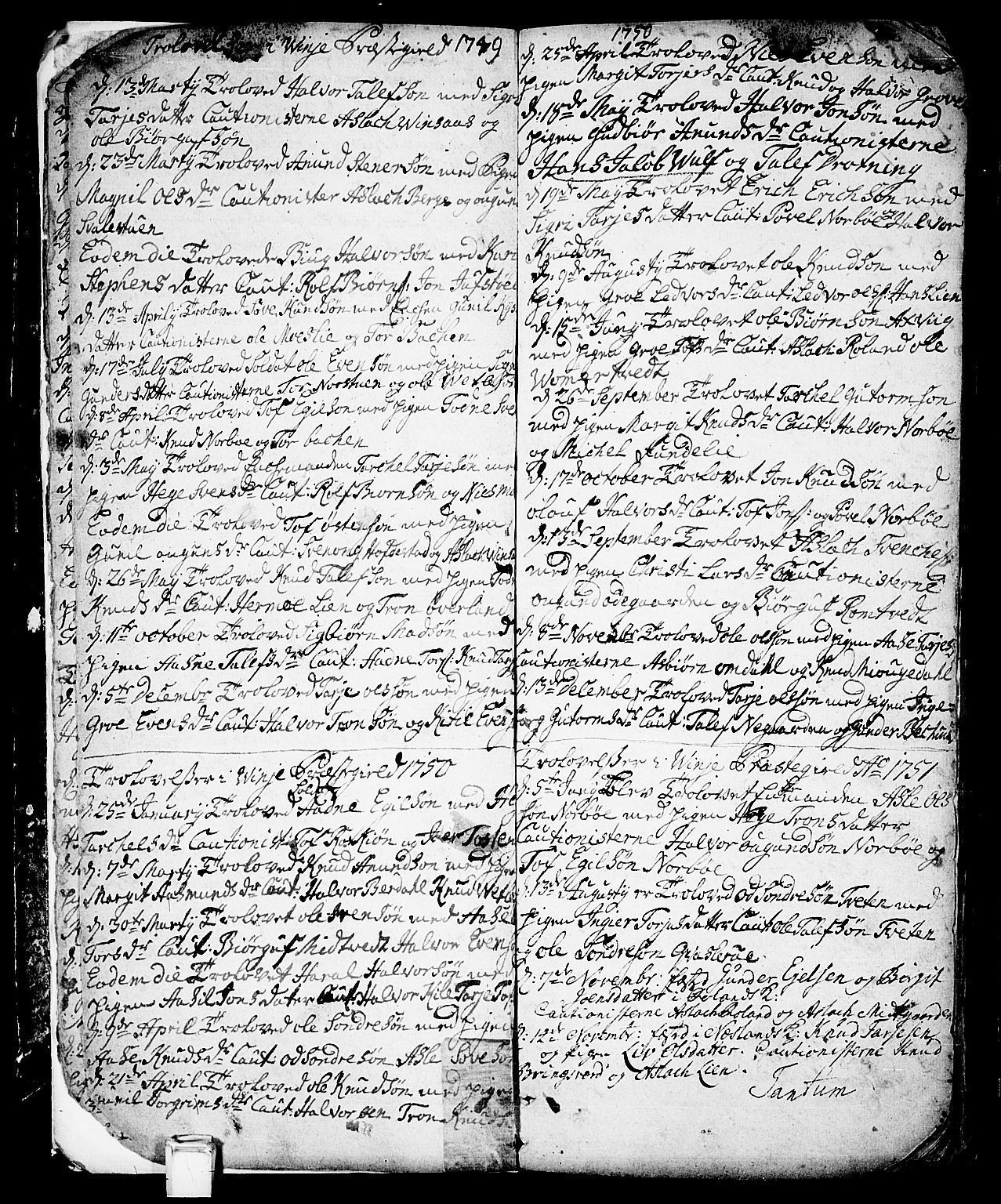Vinje kirkebøker, SAKO/A-312/F/Fa/L0001: Parish register (official) no. I 1, 1717-1766, p. 11