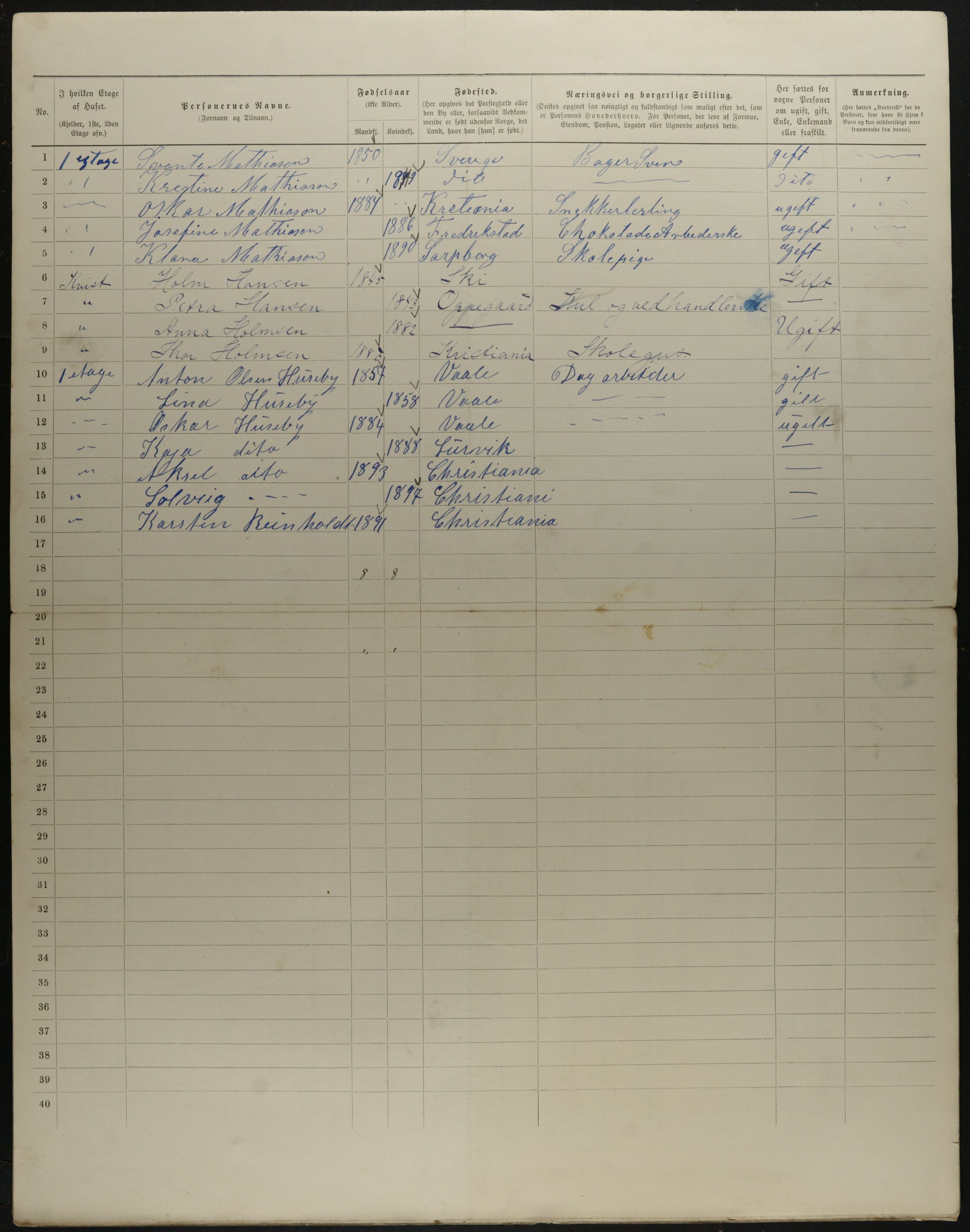 OBA, Municipal Census 1901 for Kristiania, 1901, p. 15689