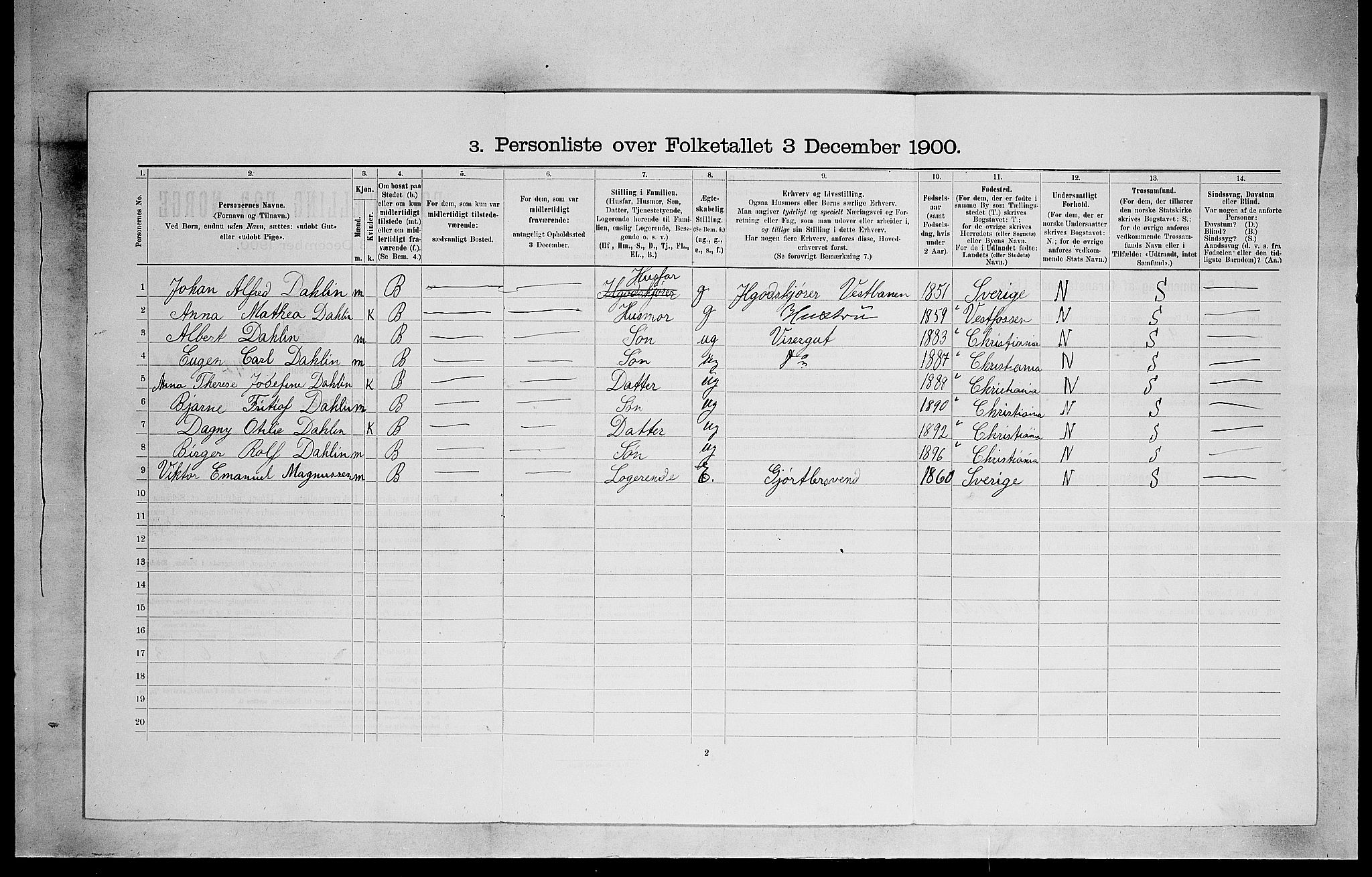 SAO, 1900 census for Kristiania, 1900, p. 3171