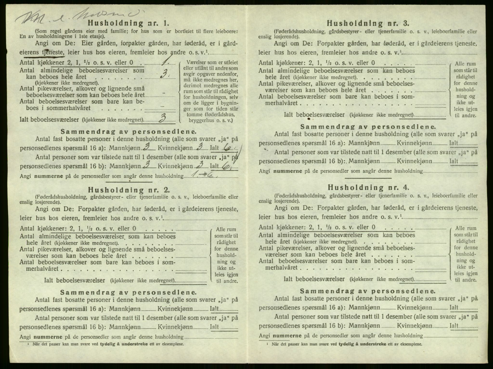 SAO, 1920 census for Høland, 1920, p. 68