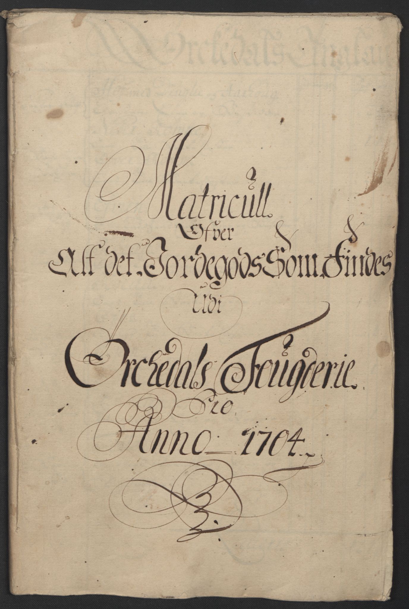 Rentekammeret inntil 1814, Reviderte regnskaper, Fogderegnskap, RA/EA-4092/R60/L3954: Fogderegnskap Orkdal og Gauldal, 1704, p. 27