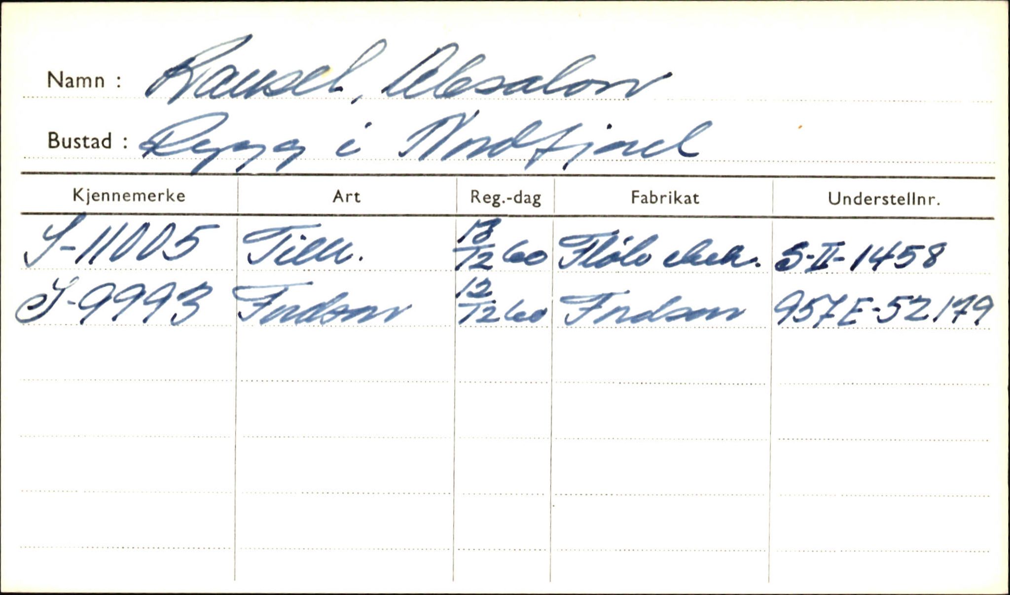 Statens vegvesen, Sogn og Fjordane vegkontor, AV/SAB-A-5301/4/F/L0001E: Eigarregister Fjordane til 1.6.1961, 1930-1961, p. 8