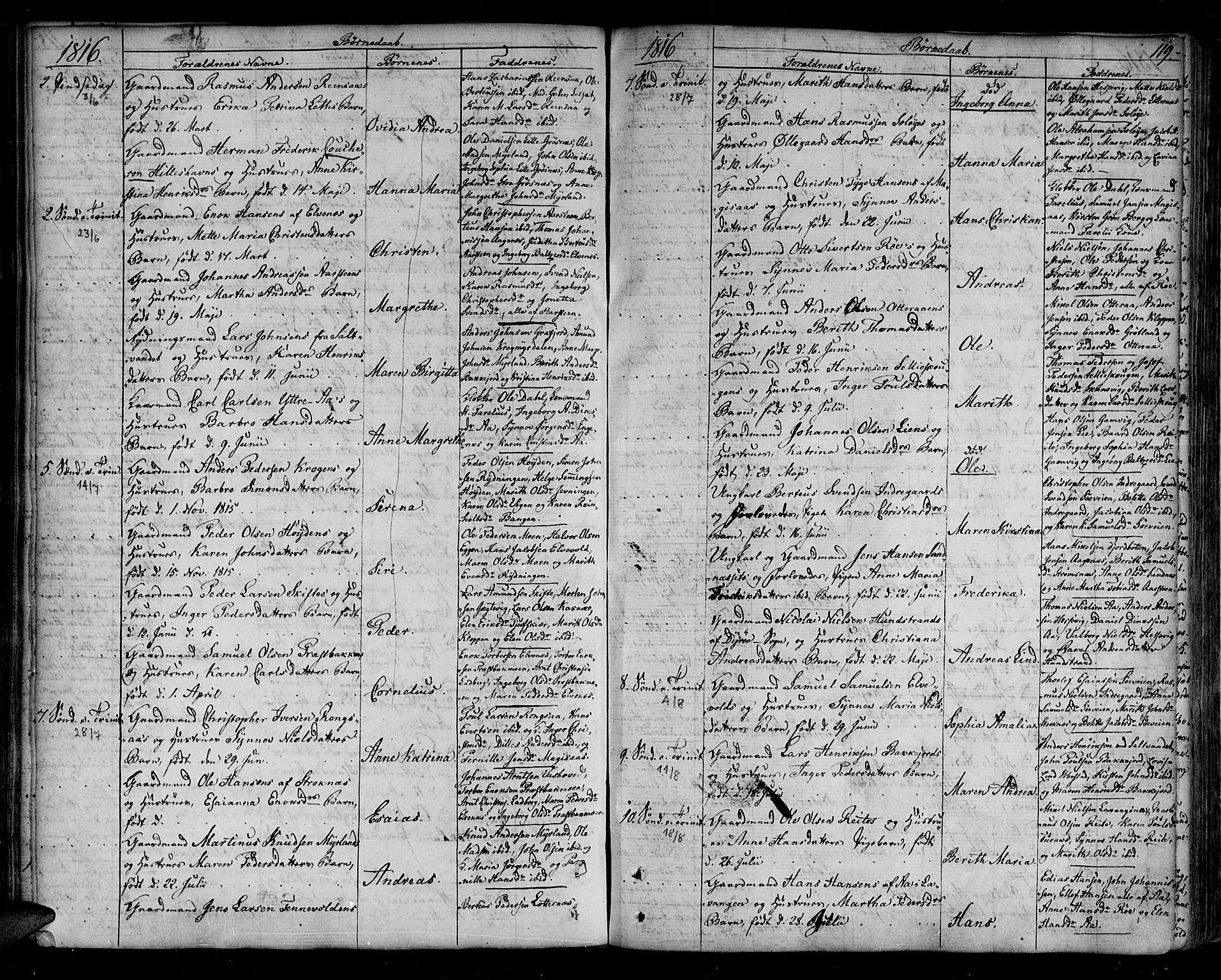 Ibestad sokneprestembete, AV/SATØ-S-0077/H/Ha/Haa/L0004kirke: Parish register (official) no. 4, 1801-1824, p. 119