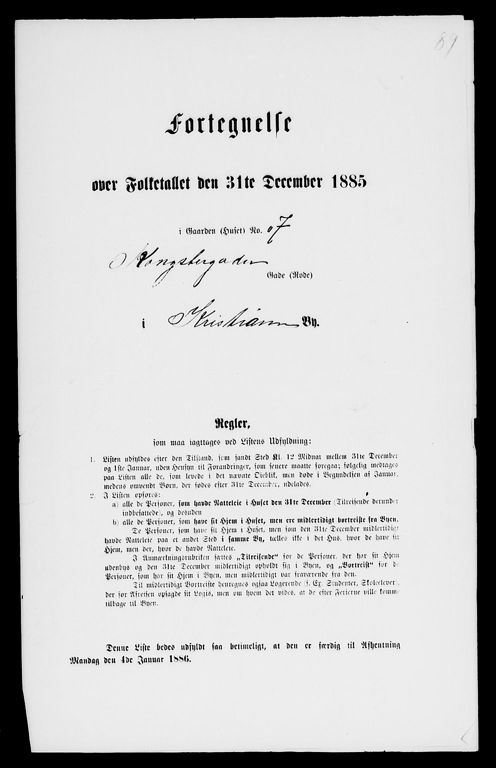RA, 1885 census for 0301 Kristiania, 1885, p. 13334