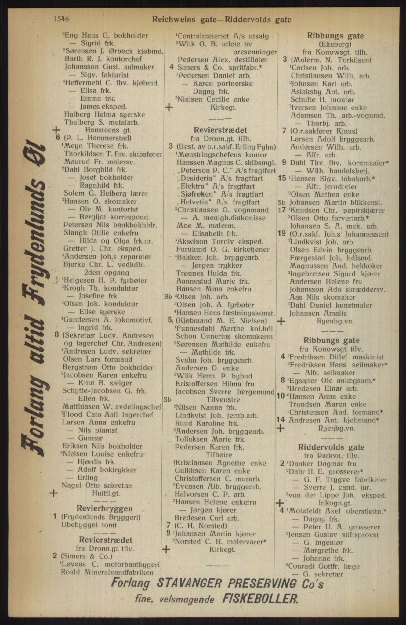 Kristiania/Oslo adressebok, PUBL/-, 1914, p. 1546