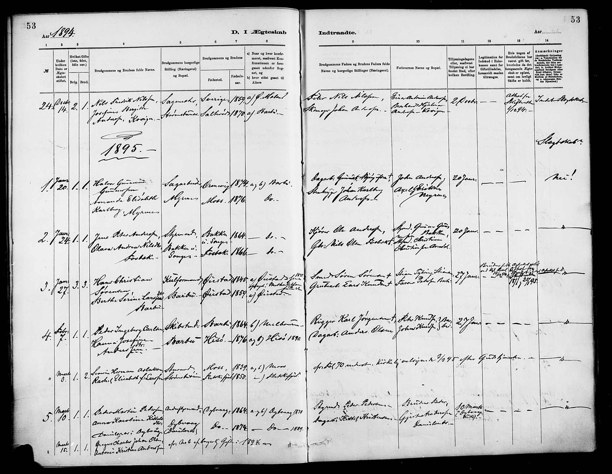 Barbu sokneprestkontor, AV/SAK-1111-0003/F/Fa/L0003: Parish register (official) no. A 3, 1883-1898, p. 53