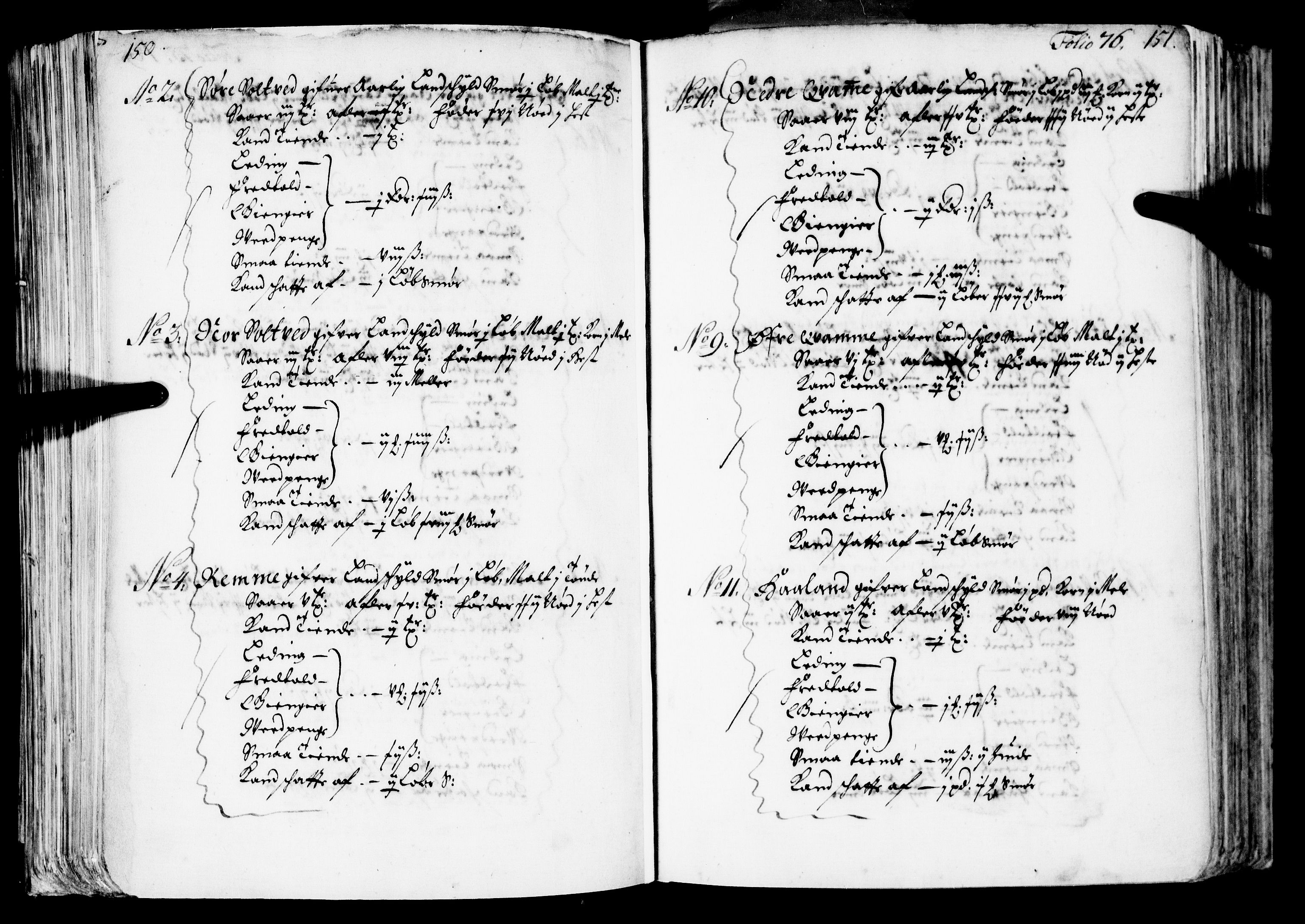 Rentekammeret inntil 1814, Realistisk ordnet avdeling, RA/EA-4070/N/Nb/Nba/L0039: Nordhordland fogderi, 1667, p. 75b-76a