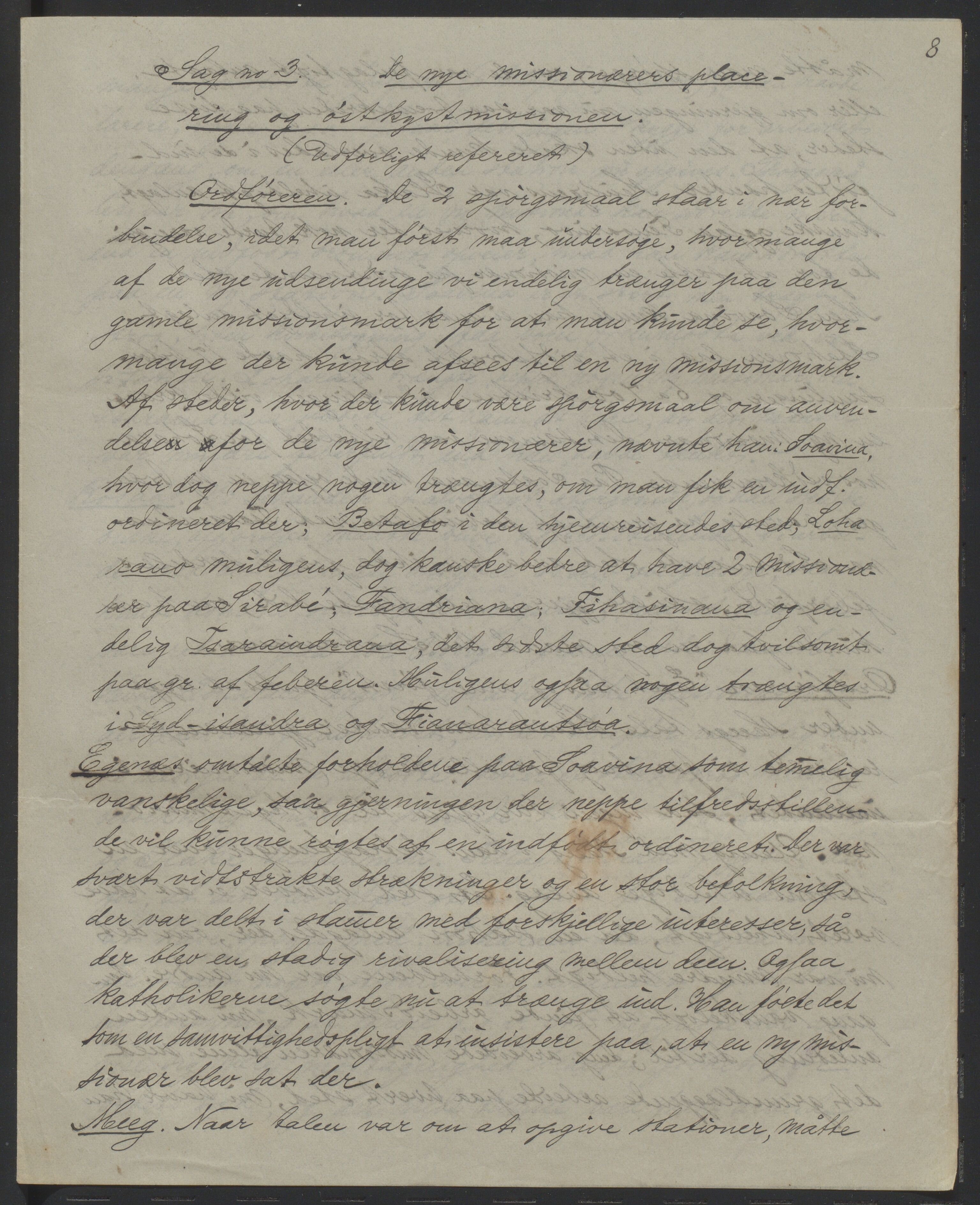 Det Norske Misjonsselskap - hovedadministrasjonen, VID/MA-A-1045/D/Da/Daa/L0037/0002: Konferansereferat og årsberetninger / Konferansereferat fra Madagaskar Innland., 1887