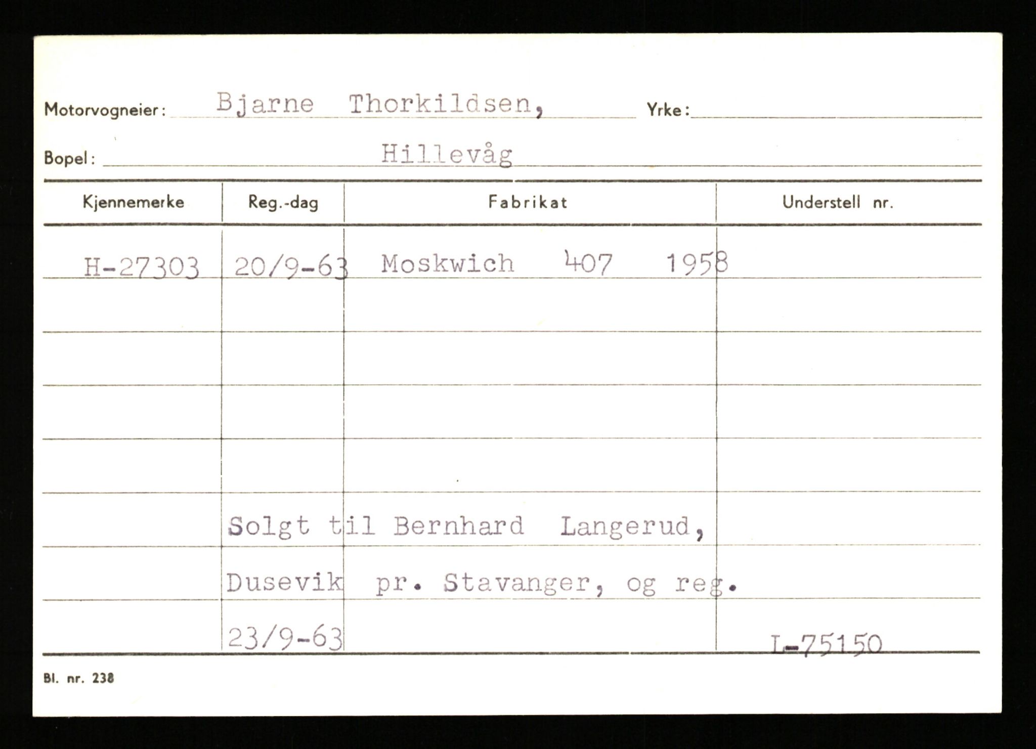 Stavanger trafikkstasjon, AV/SAST-A-101942/0/G/L0005: Registreringsnummer: 23000 - 34245, 1930-1971, p. 1407