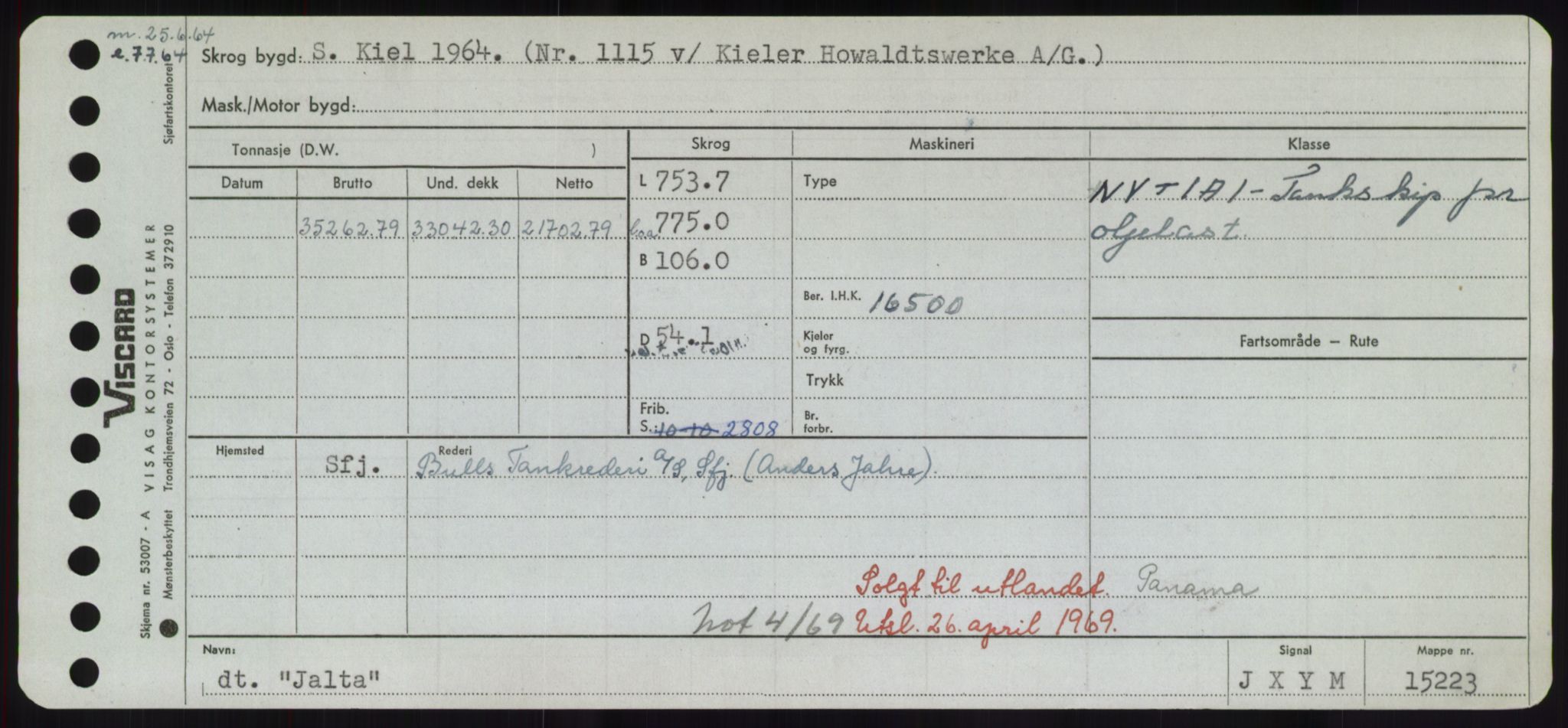 Sjøfartsdirektoratet med forløpere, Skipsmålingen, RA/S-1627/H/Hd/L0019: Fartøy, J, p. 81