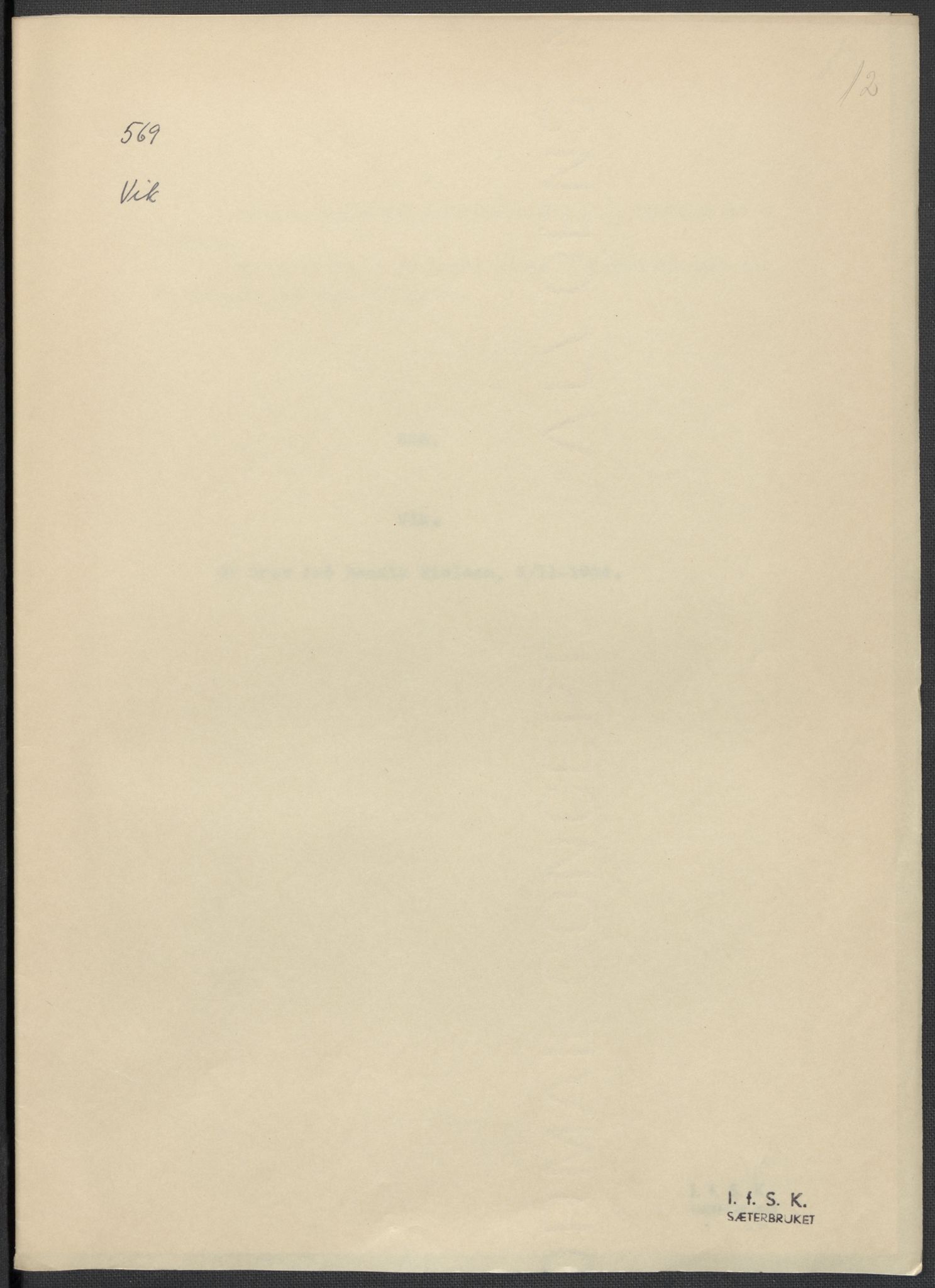 Instituttet for sammenlignende kulturforskning, RA/PA-0424/F/Fc/L0016/0001: Eske B16: / Nordland (perm XLVI), 1932-1938, p. 12