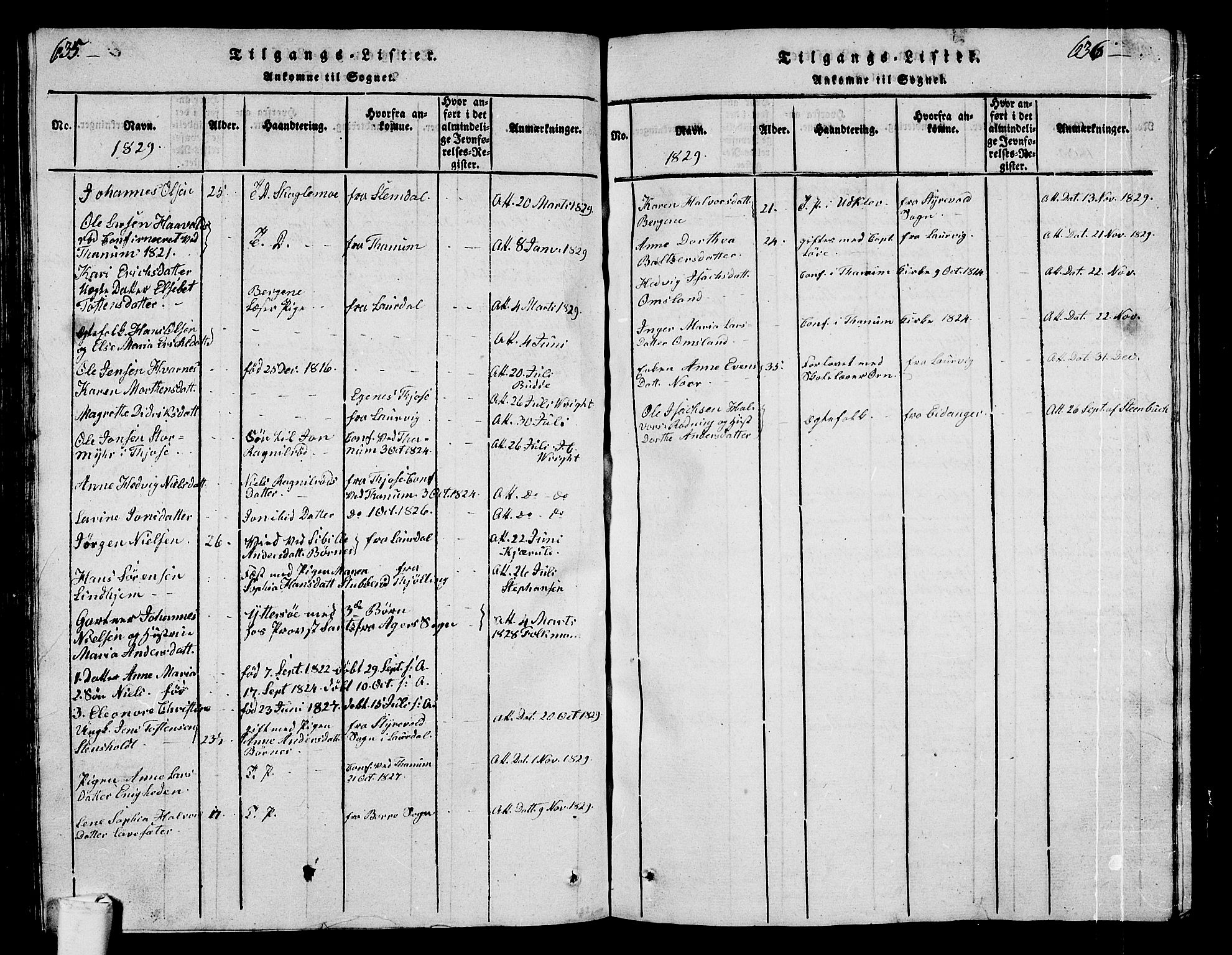 Hedrum kirkebøker, SAKO/A-344/G/Ga/L0003: Parish register (copy) no. I 3, 1817-1835, p. 635-636