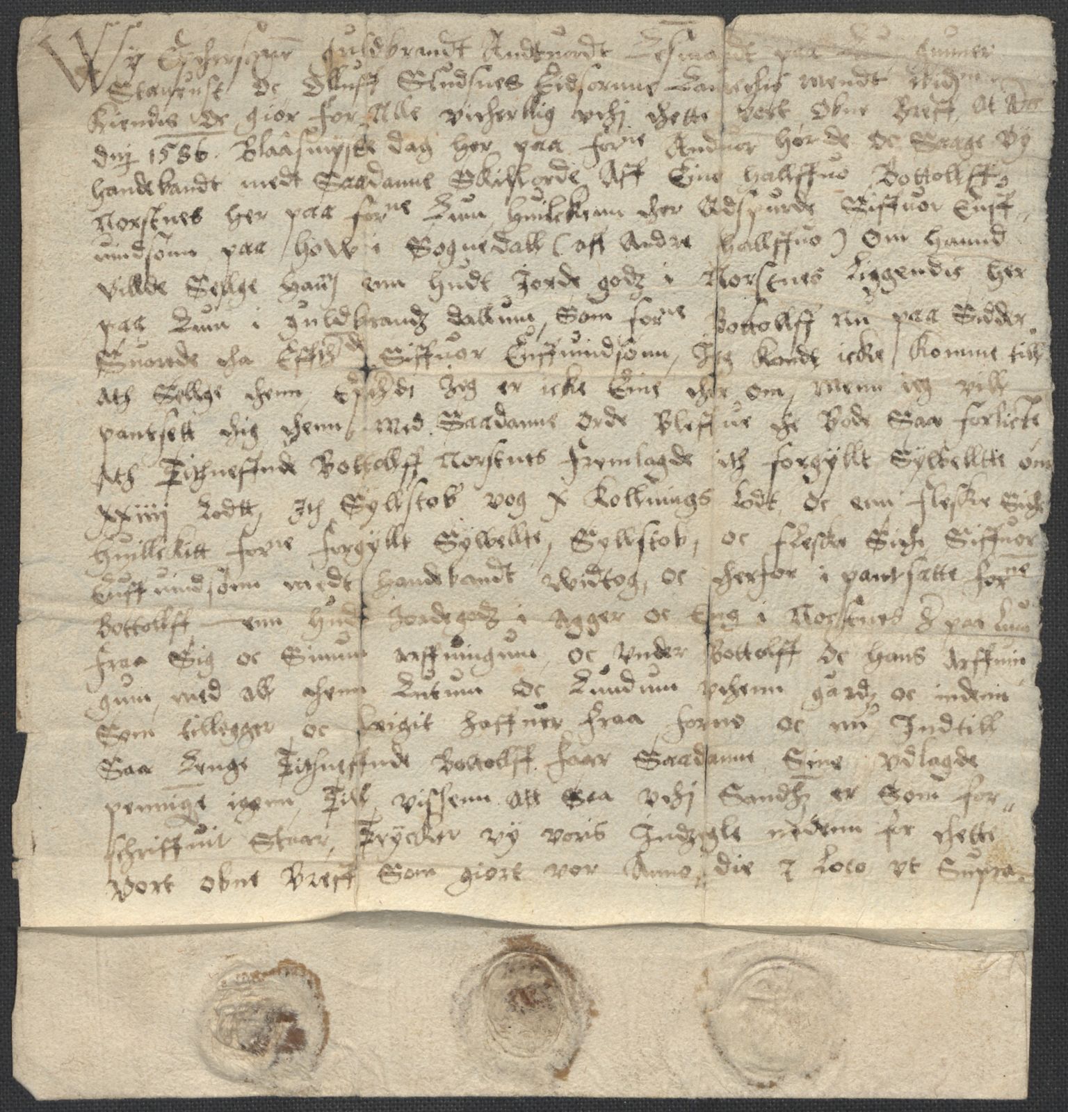 Riksarkivets diplomsamling, AV/RA-EA-5965/F02/L0087: Dokumenter, 1585-1586, p. 52