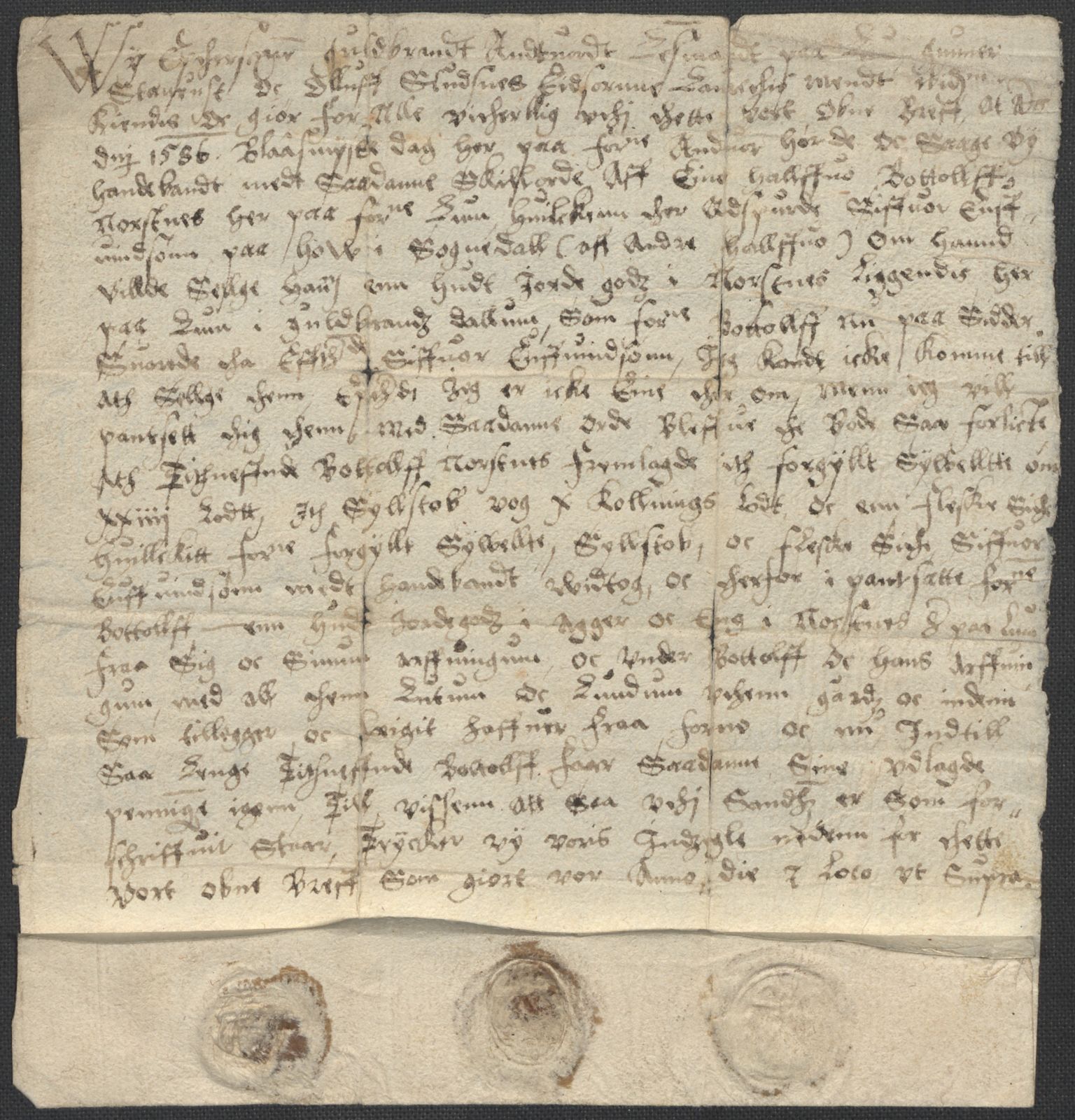 Riksarkivets diplomsamling, RA/EA-5965/F02/L0087: Dokumenter, 1585-1586, p. 52