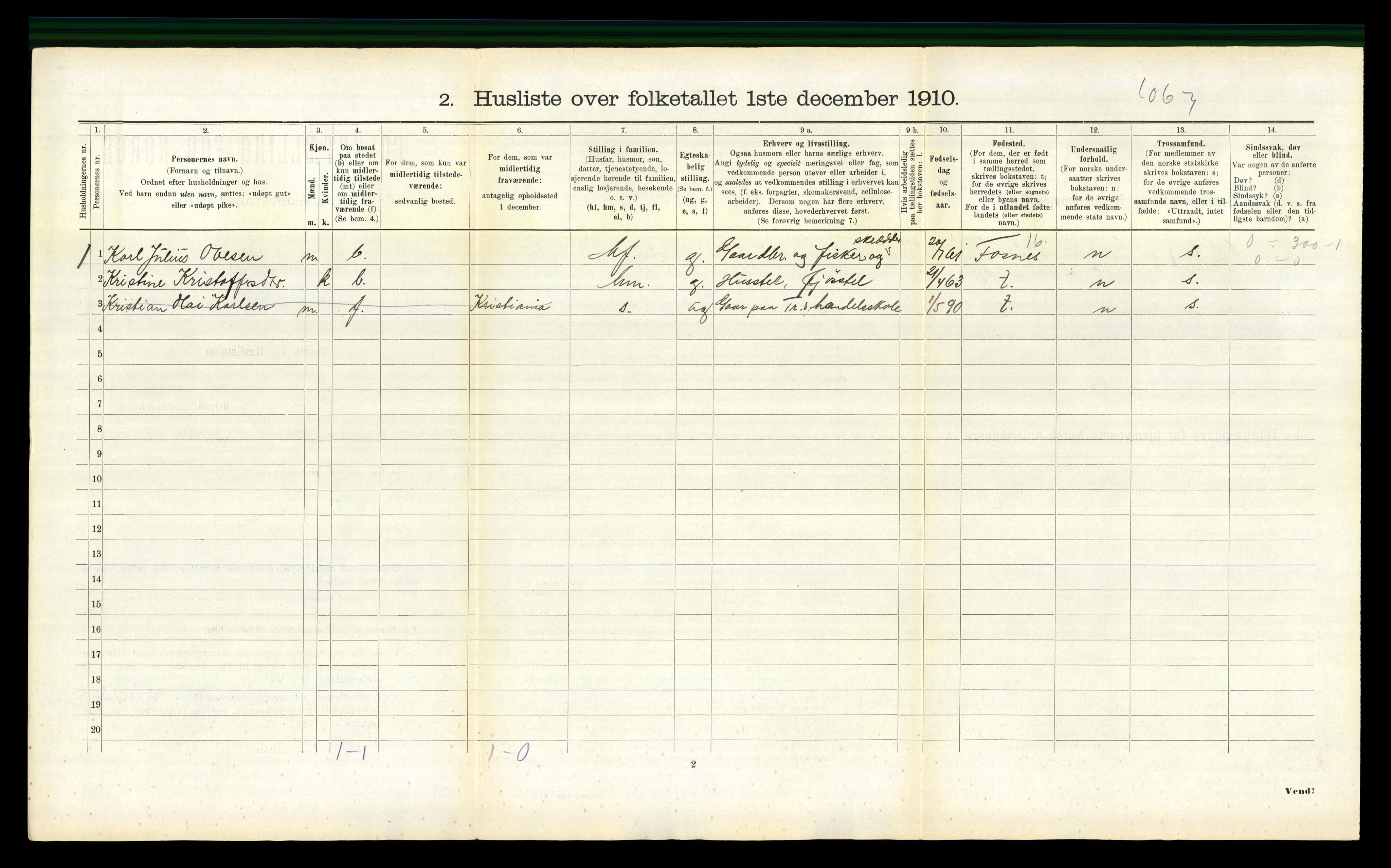 RA, 1910 census for Kolvereid, 1910, p. 355