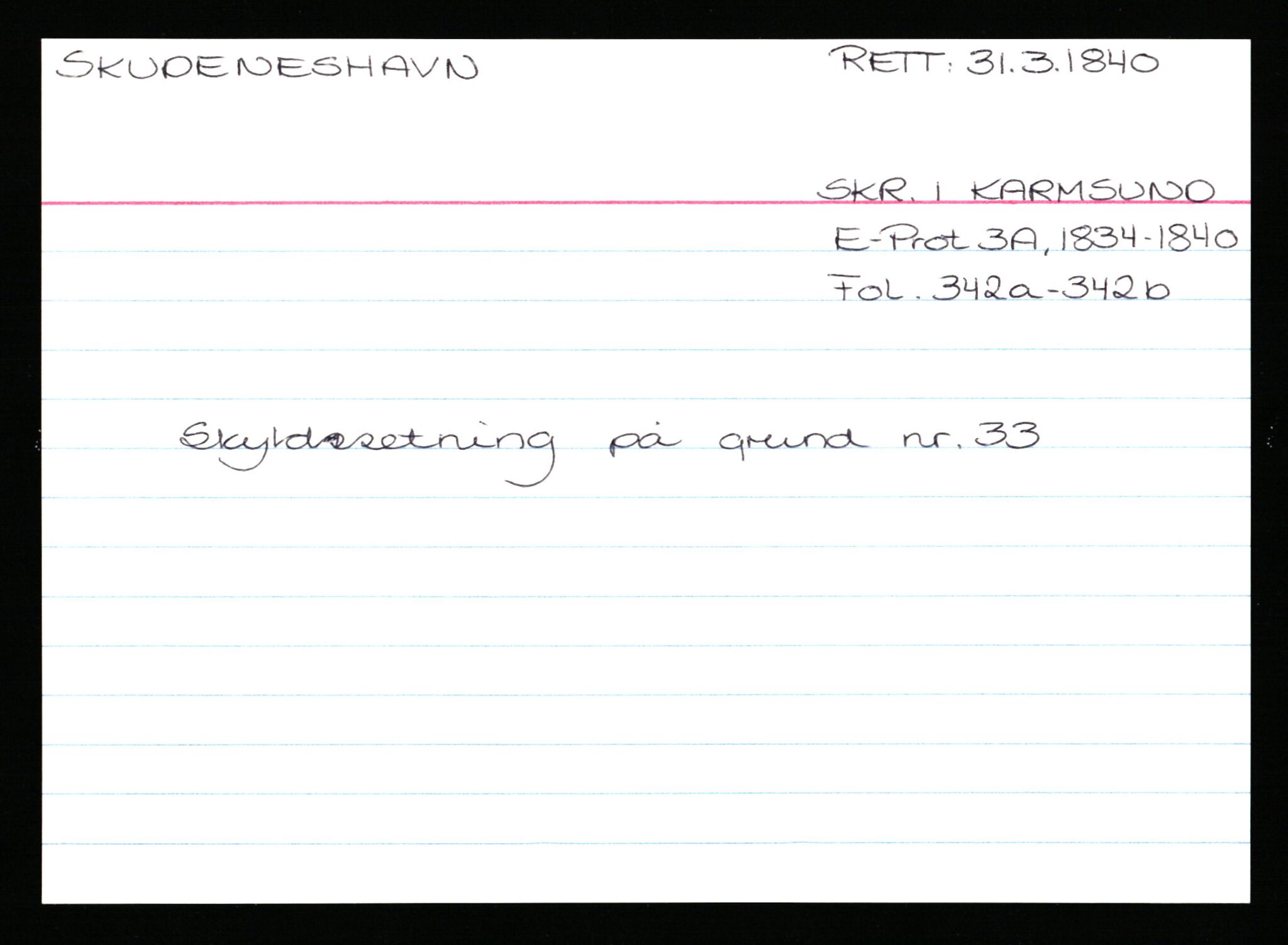 Statsarkivet i Stavanger, AV/SAST-A-101971/03/Y/Ym/L0053: Åstedskort sortert etter gårdsnavn: Skudeneshavn - Solbjør, 1600-1950, p. 42