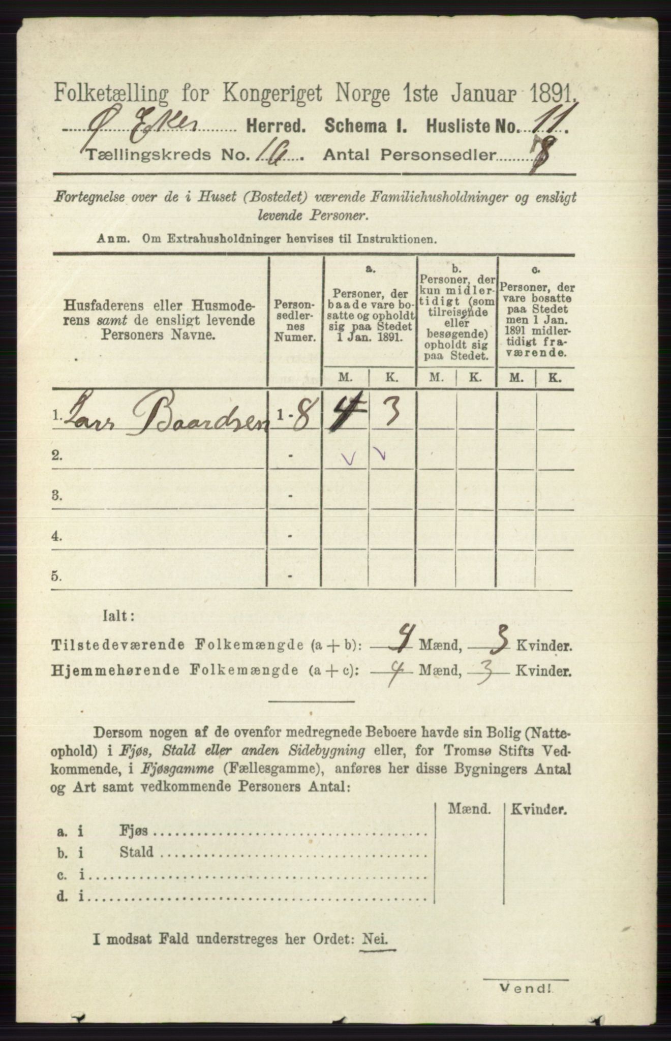 RA, 1891 census for 0624 Øvre Eiker, 1891, p. 7638