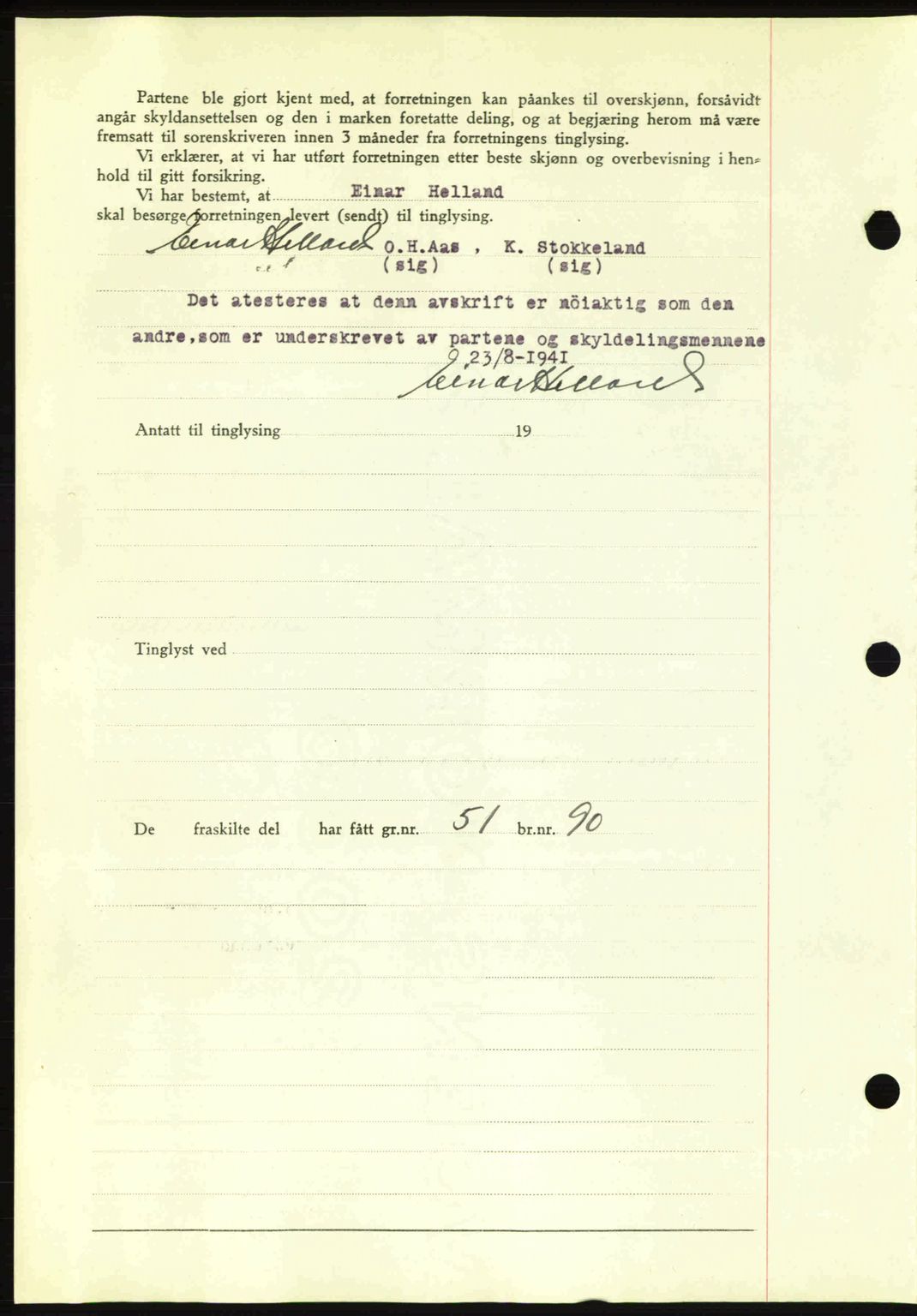 Romsdal sorenskriveri, AV/SAT-A-4149/1/2/2C: Mortgage book no. A10, 1941-1941, Diary no: : 1483/1941