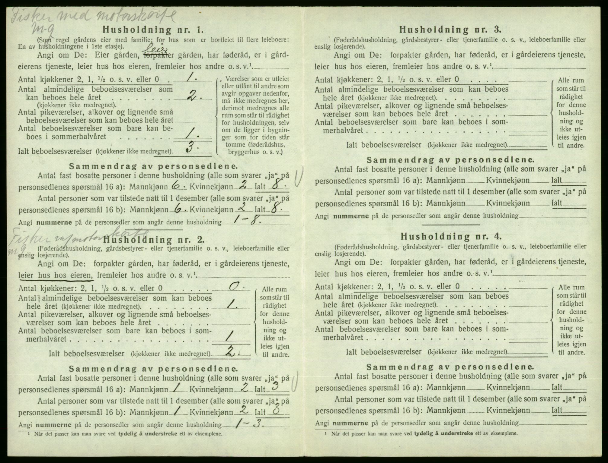 SAB, 1920 census for Fjelberg, 1920, p. 230