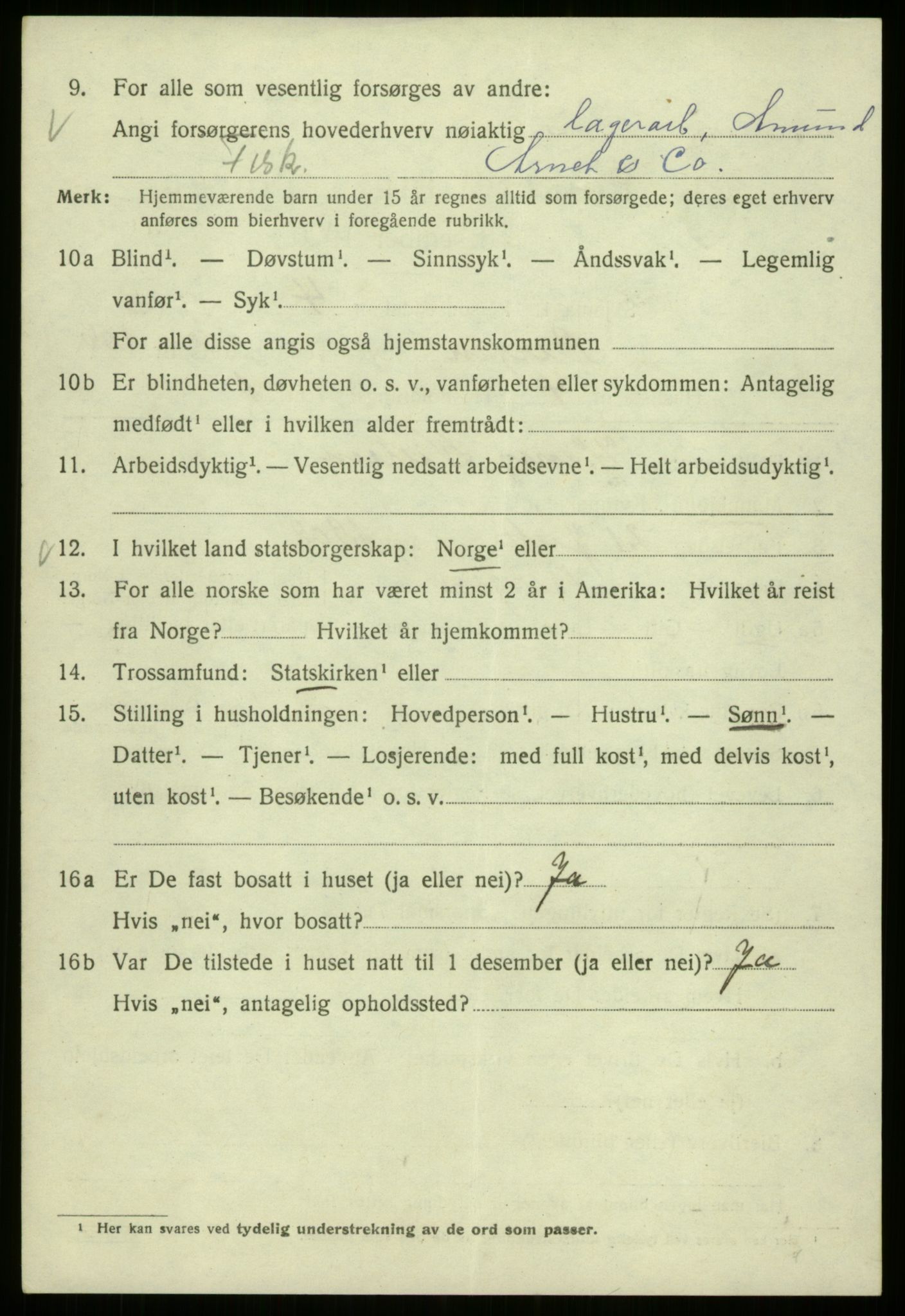 SAB, 1920 census for Bergen, 1920, p. 183723