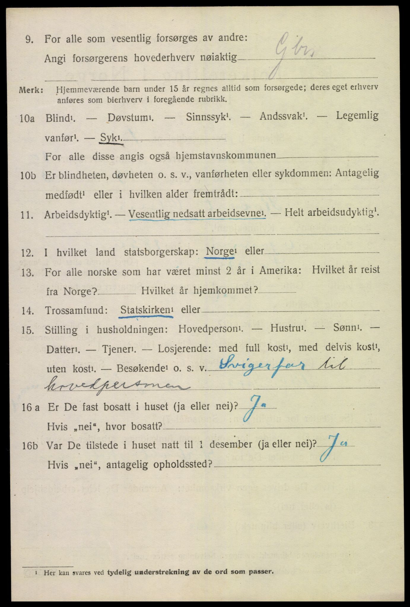 SAK, 1920 census for Fjære, 1920, p. 11726