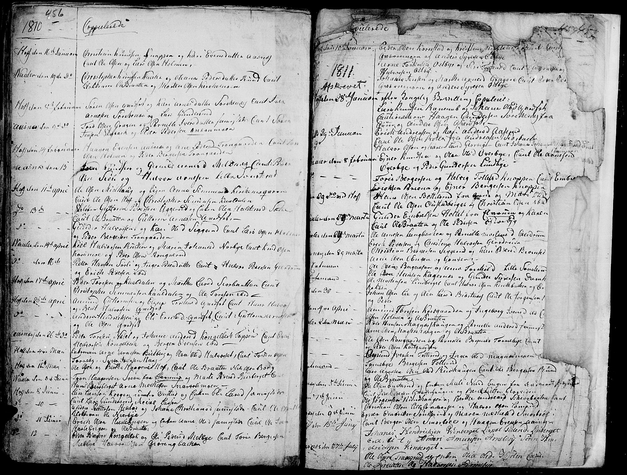 Hof prestekontor, AV/SAH-PREST-038/H/Ha/Haa/L0004: Parish register (official) no. 4, 1790-1815, p. 456-457
