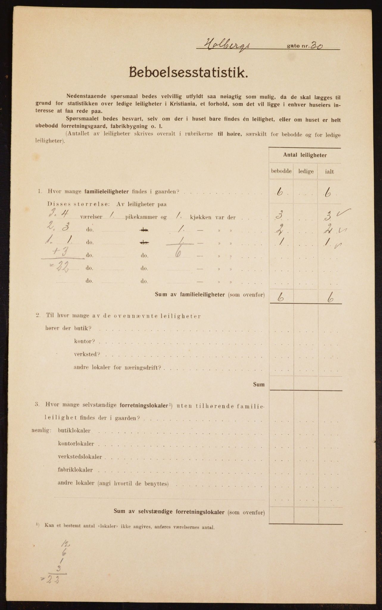 OBA, Municipal Census 1910 for Kristiania, 1910, p. 39758