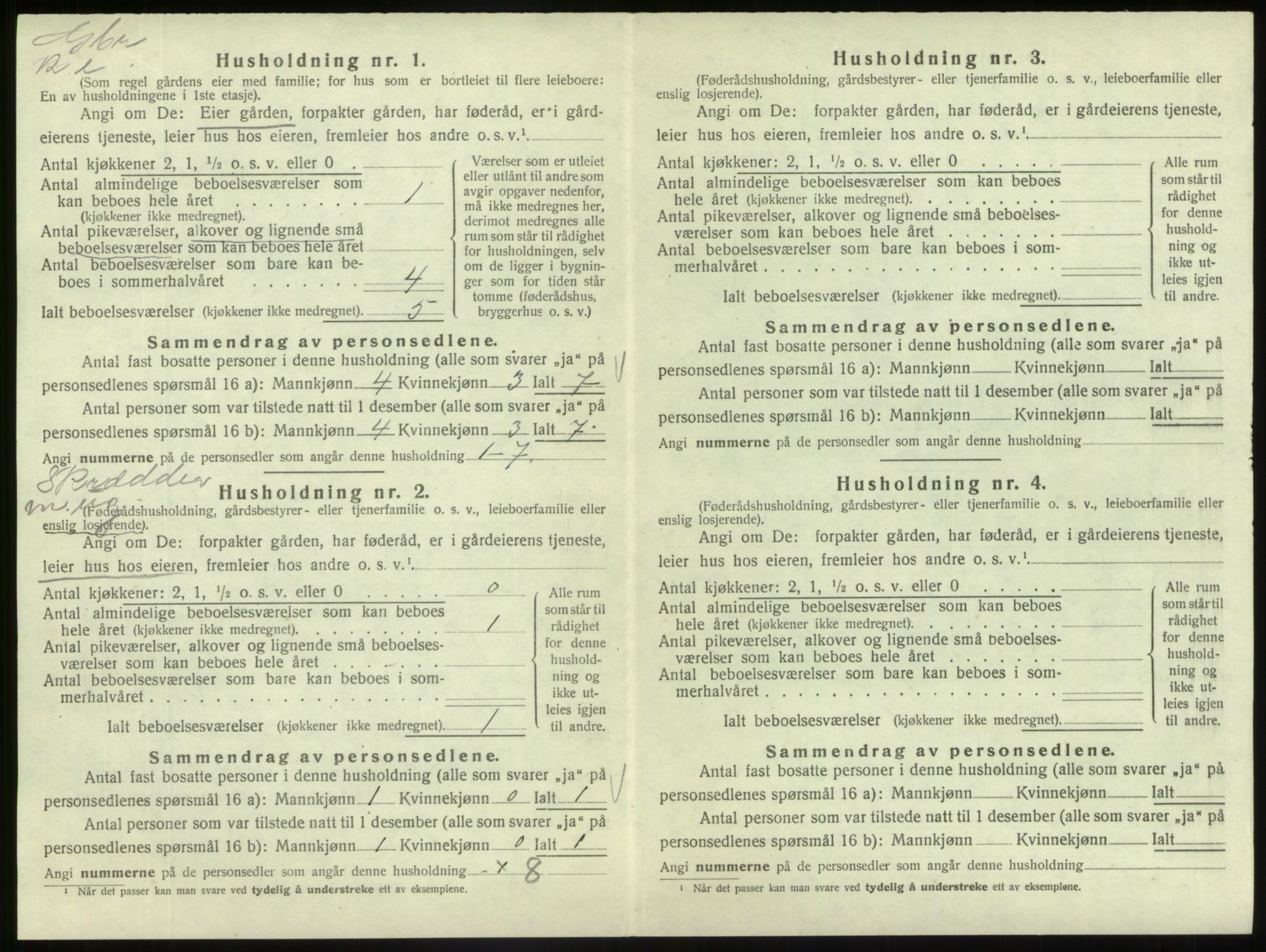 SAB, 1920 census for Fjaler, 1920, p. 357