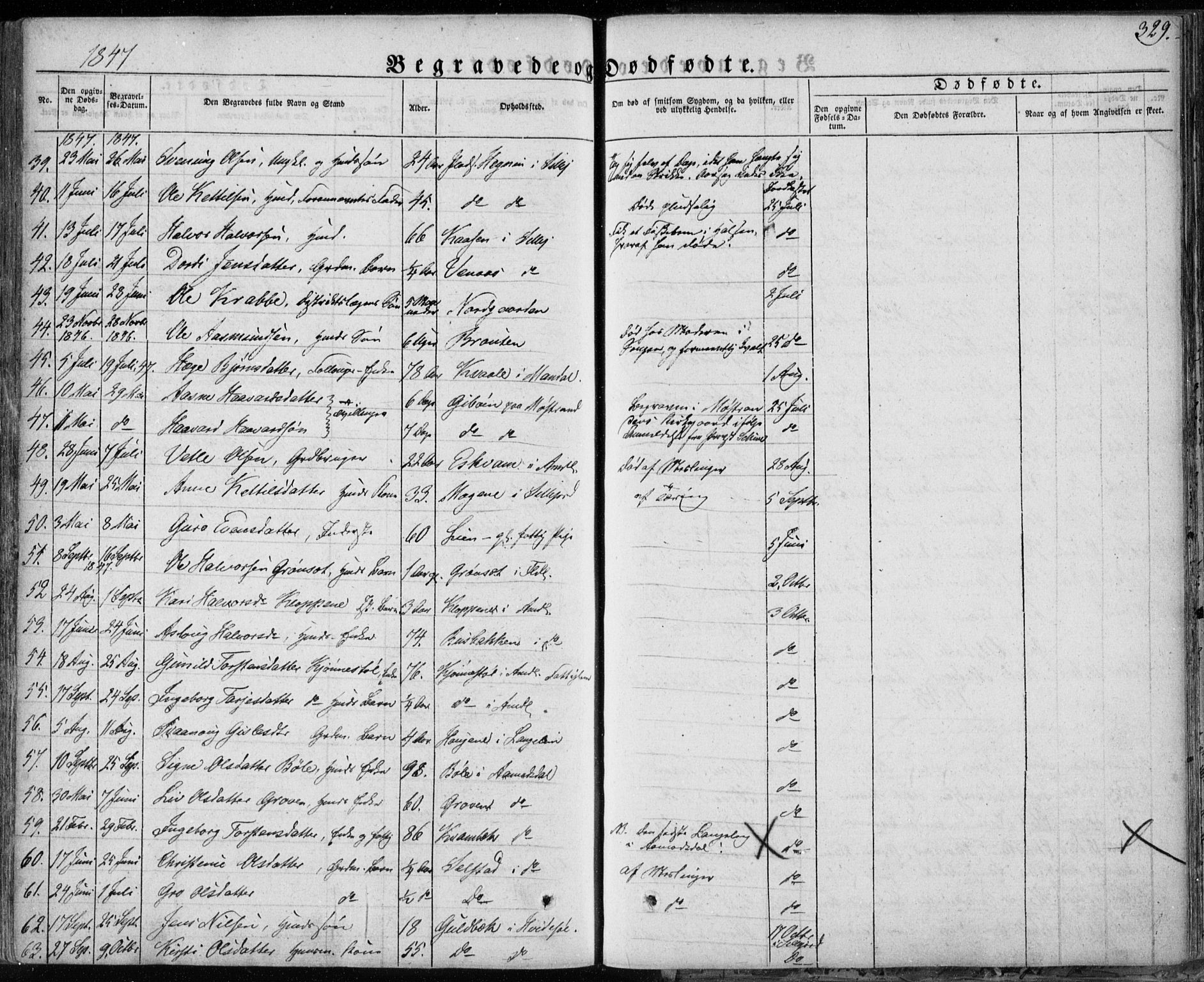 Seljord kirkebøker, SAKO/A-20/F/Fa/L0011: Parish register (official) no. I 11, 1831-1849, p. 329