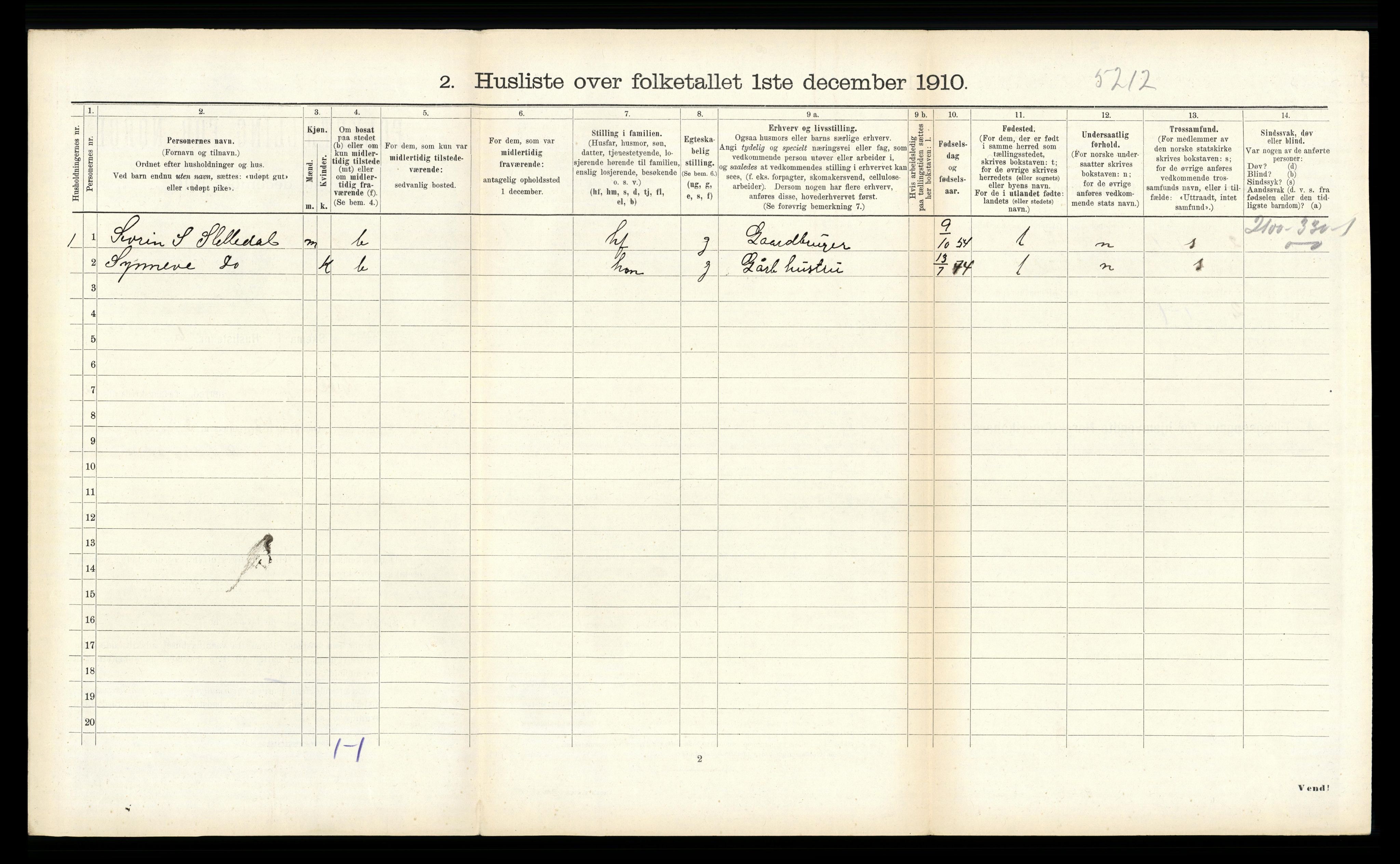 RA, 1910 census for Hjørundfjord, 1910, p. 435