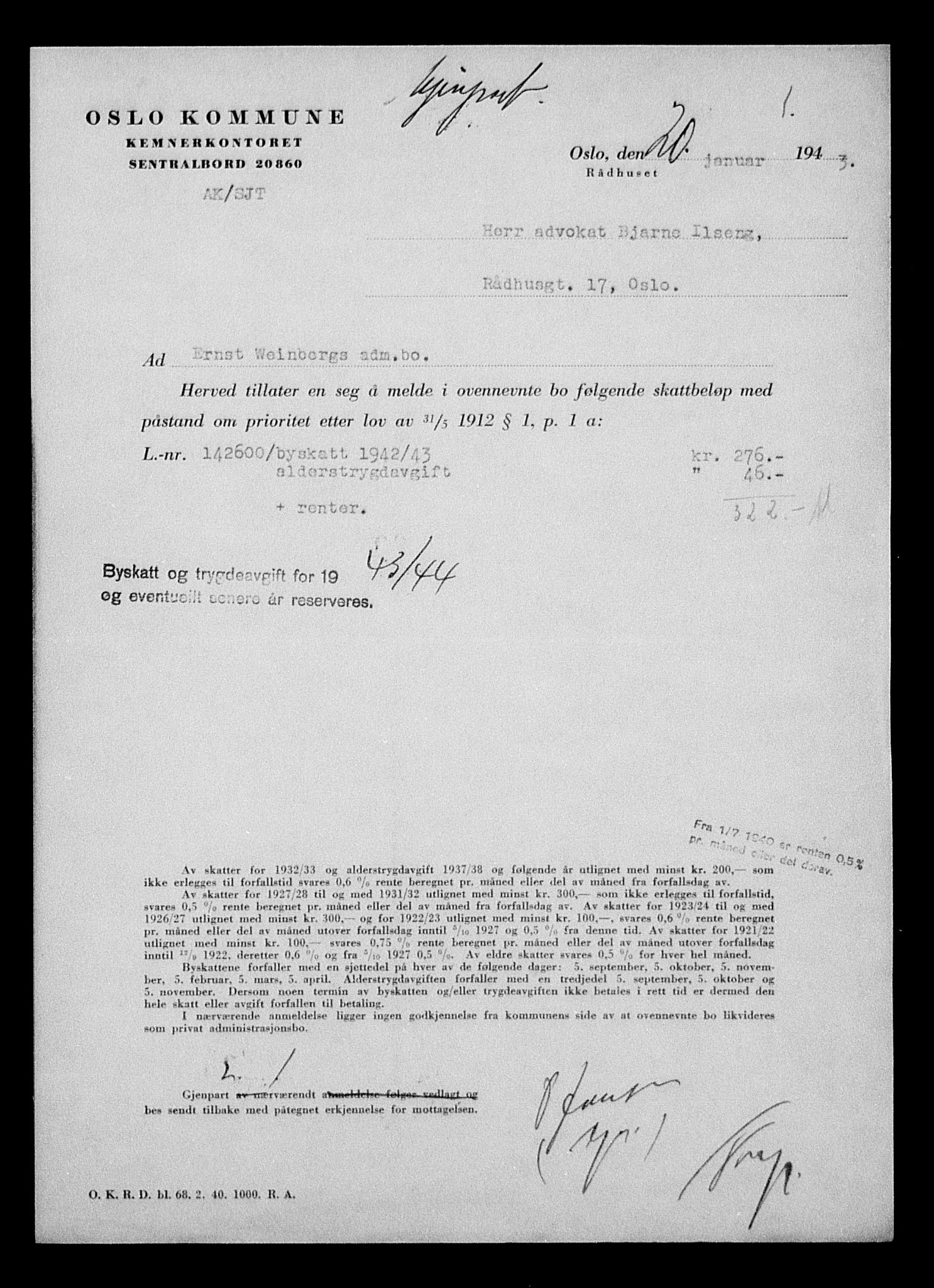 Justisdepartementet, Tilbakeføringskontoret for inndratte formuer, AV/RA-S-1564/H/Hc/Hcc/L0985: --, 1945-1947, p. 383