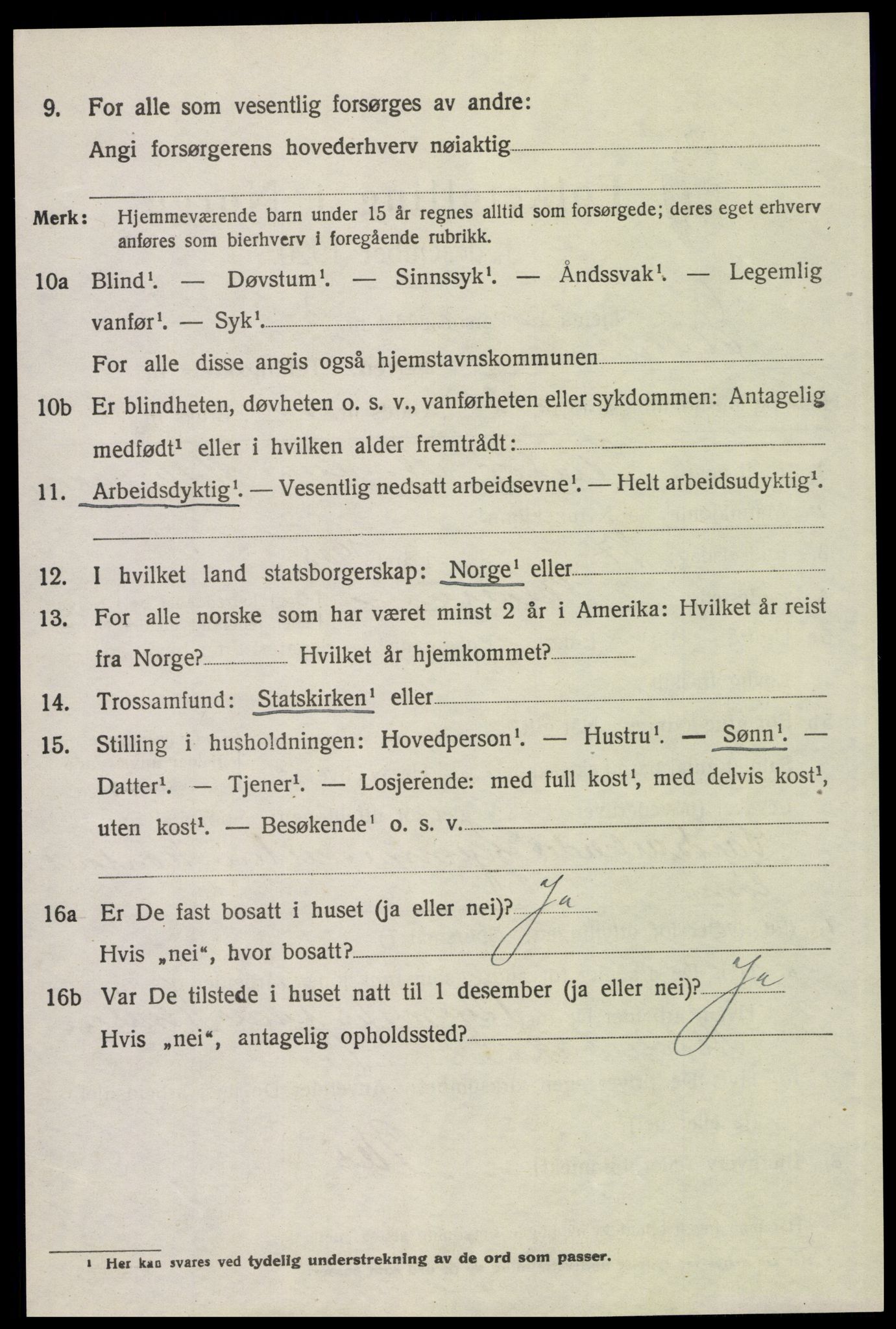 SAH, 1920 census for Elverum, 1920, p. 7725