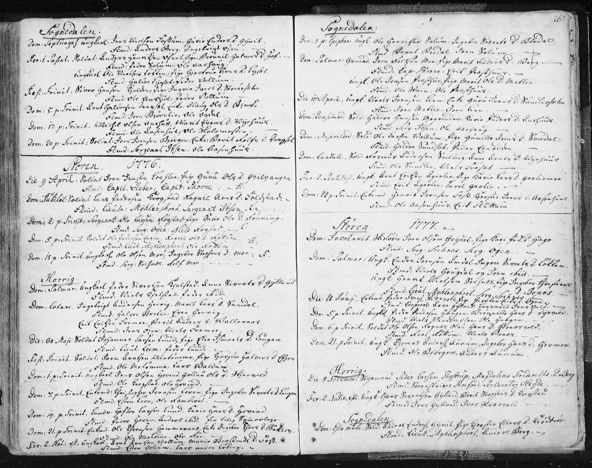 Ministerialprotokoller, klokkerbøker og fødselsregistre - Sør-Trøndelag, SAT/A-1456/687/L0991: Parish register (official) no. 687A02, 1747-1790, p. 260