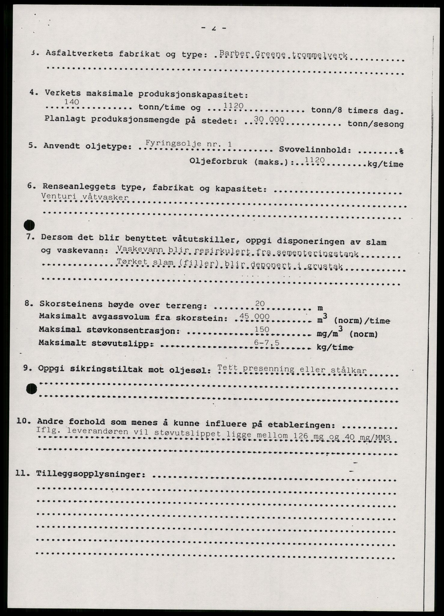 Statens forurensningstilsyn, hovedkontoret, AV/RA-S-4136/1/D/Da/L0493: Konsesjonssaker, 1985-1993, p. 163