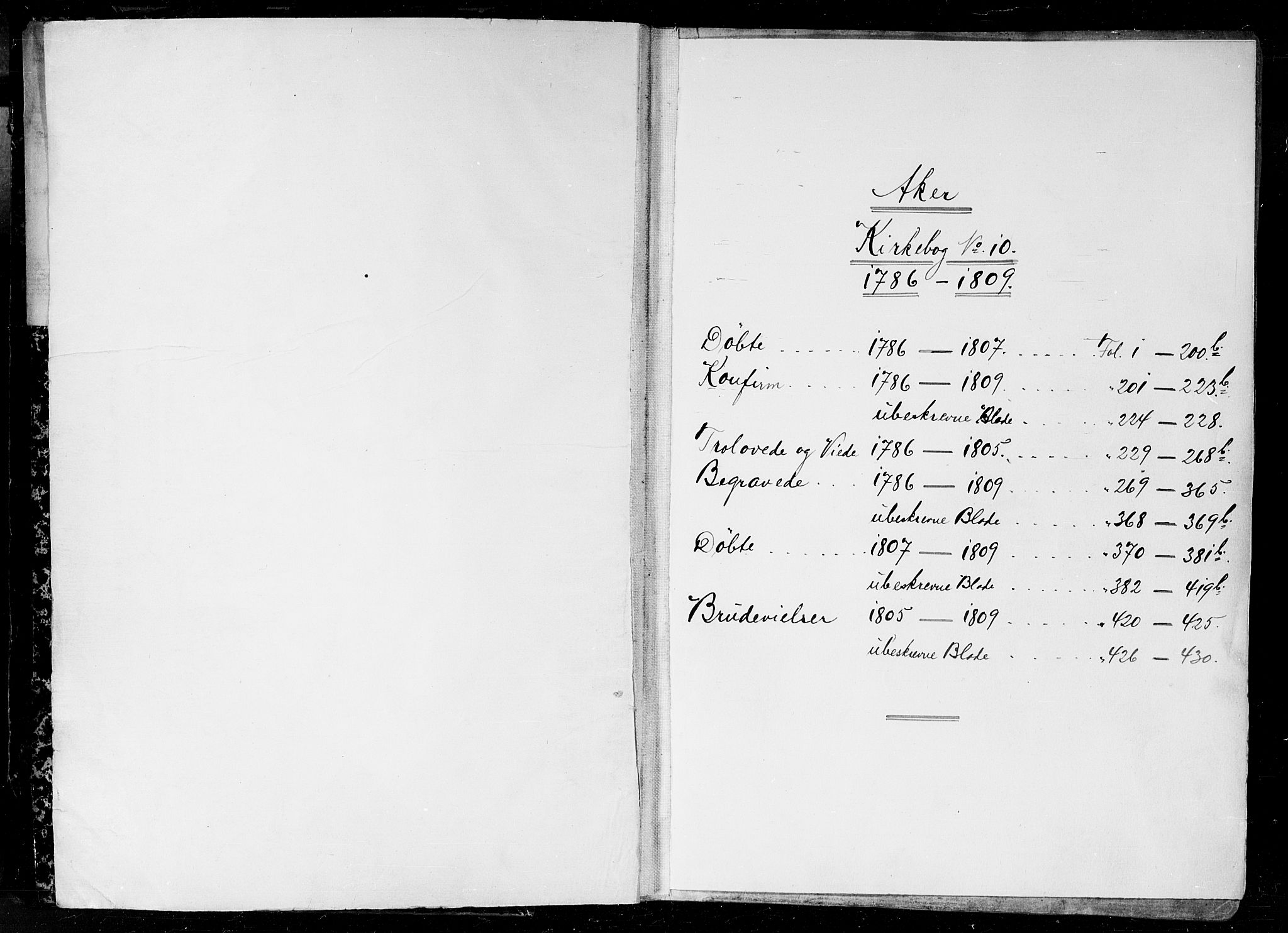 Aker prestekontor kirkebøker, AV/SAO-A-10861/F/L0010: Parish register (official) no. 10, 1786-1809