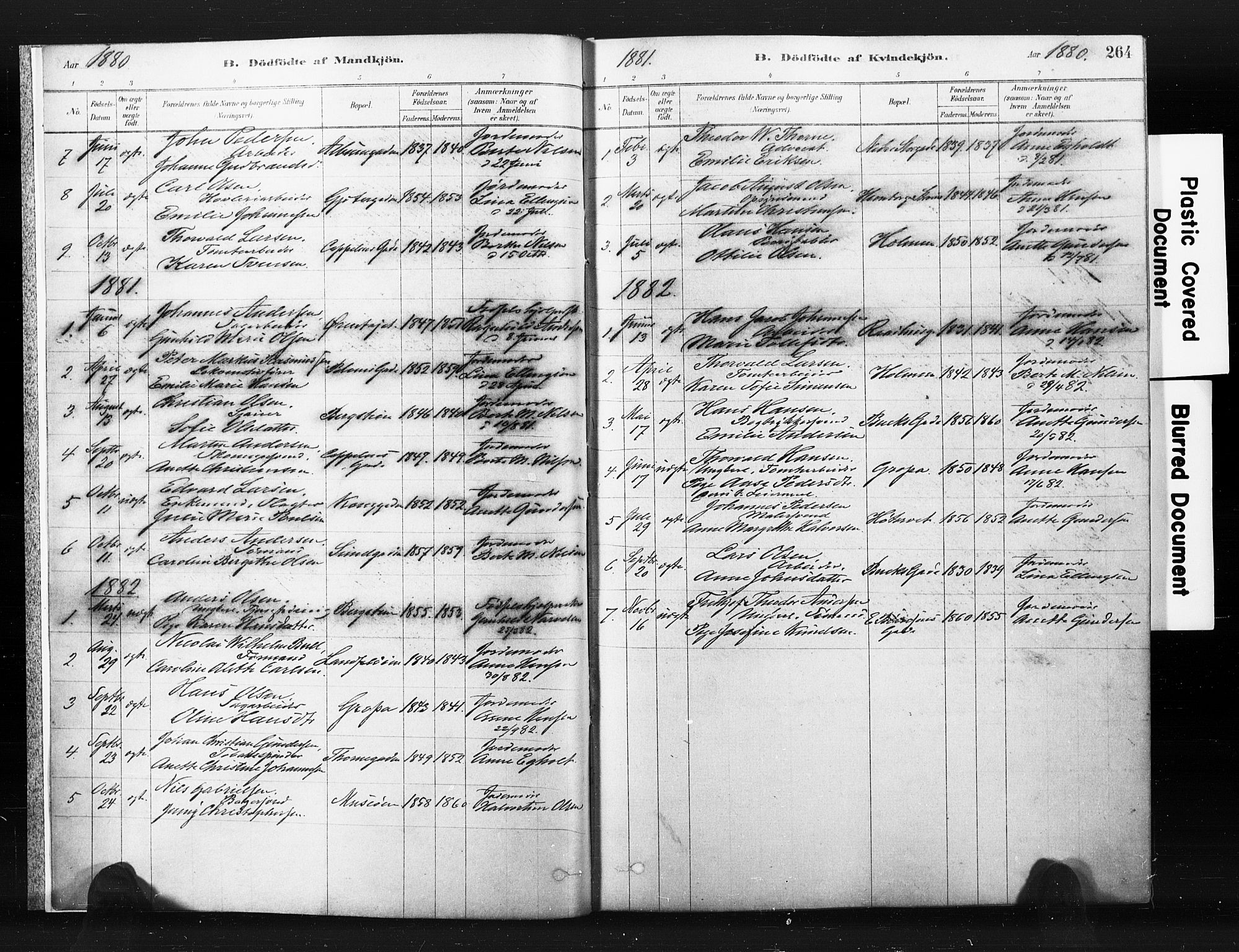 Bragernes kirkebøker, AV/SAKO-A-6/F/Fb/L0006b: Parish register (official) no. II 6B, 1878-1885, p. 264