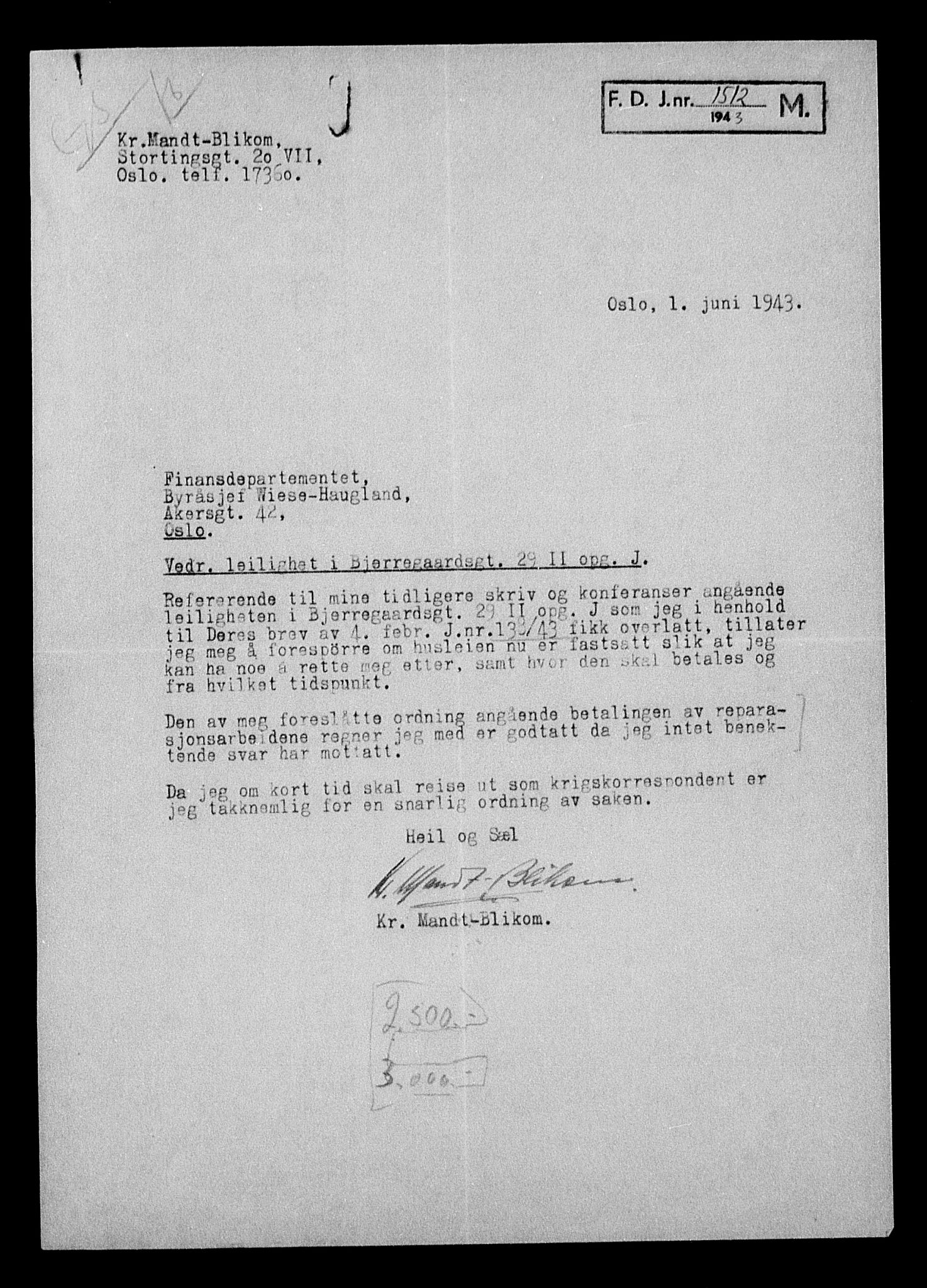 Justisdepartementet, Tilbakeføringskontoret for inndratte formuer, AV/RA-S-1564/H/Hc/Hcc/L0959: --, 1945-1947, p. 352