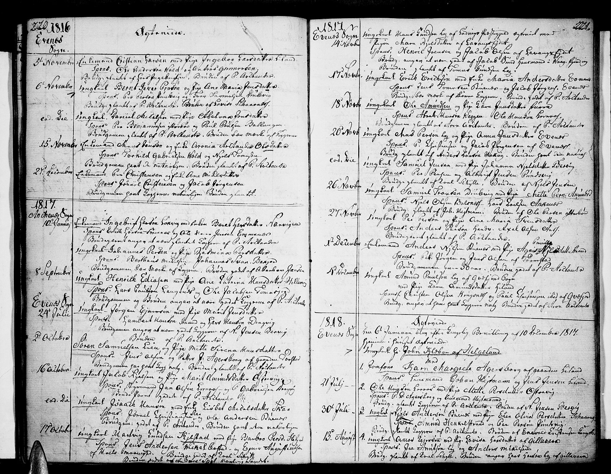 Ministerialprotokoller, klokkerbøker og fødselsregistre - Nordland, SAT/A-1459/863/L0893: Parish register (official) no. 863A05, 1794-1821, p. 220-221