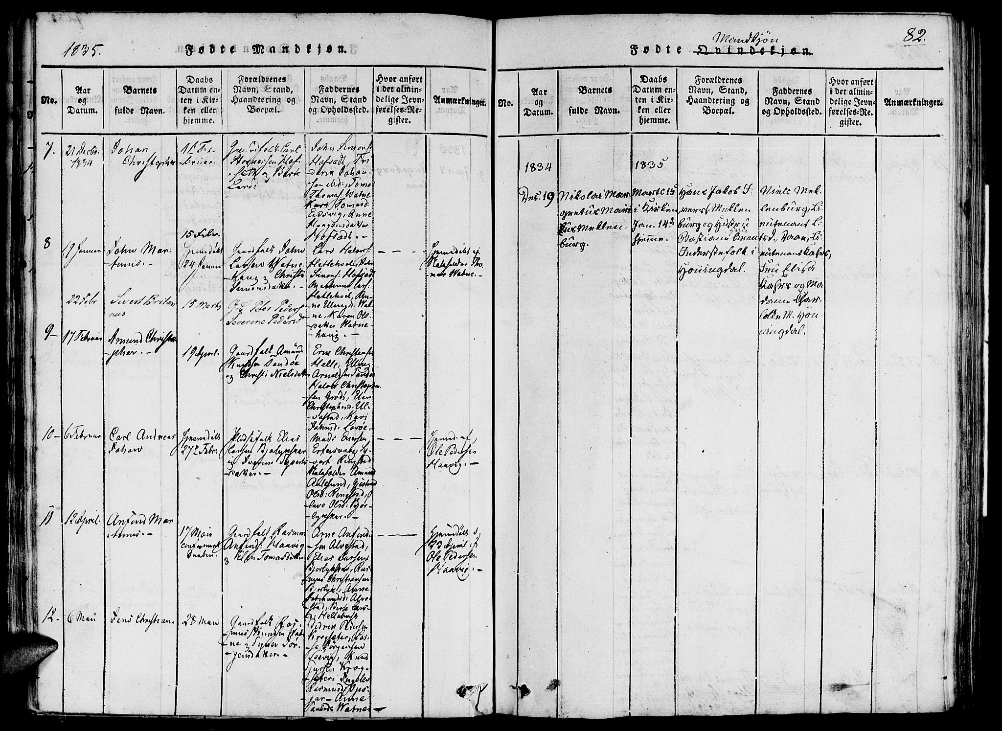 Ministerialprotokoller, klokkerbøker og fødselsregistre - Møre og Romsdal, SAT/A-1454/524/L0351: Parish register (official) no. 524A03, 1816-1838, p. 82