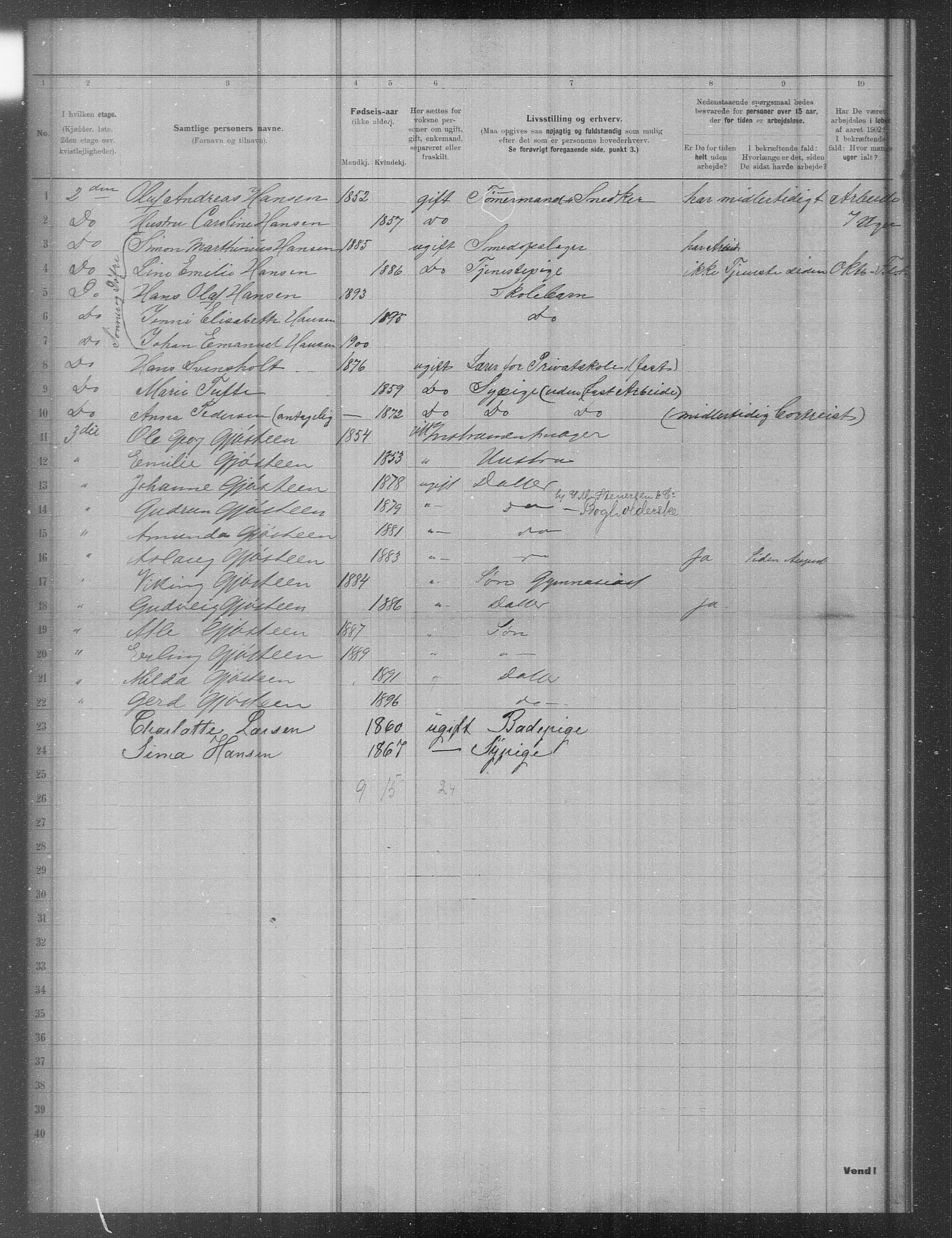 OBA, Municipal Census 1902 for Kristiania, 1902, p. 10778