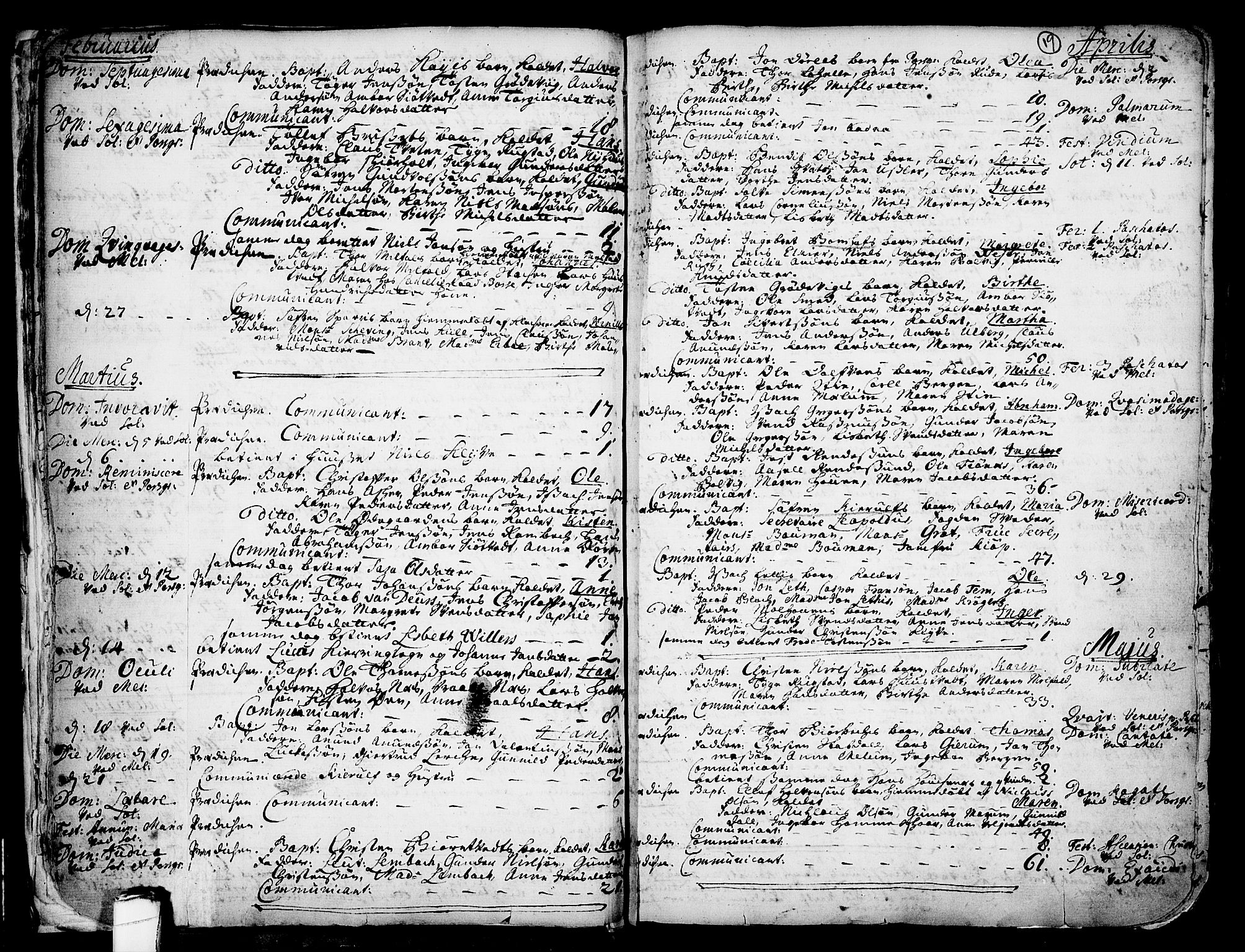 Solum kirkebøker, SAKO/A-306/F/Fa/L0002: Parish register (official) no. I 2, 1713-1761, p. 19