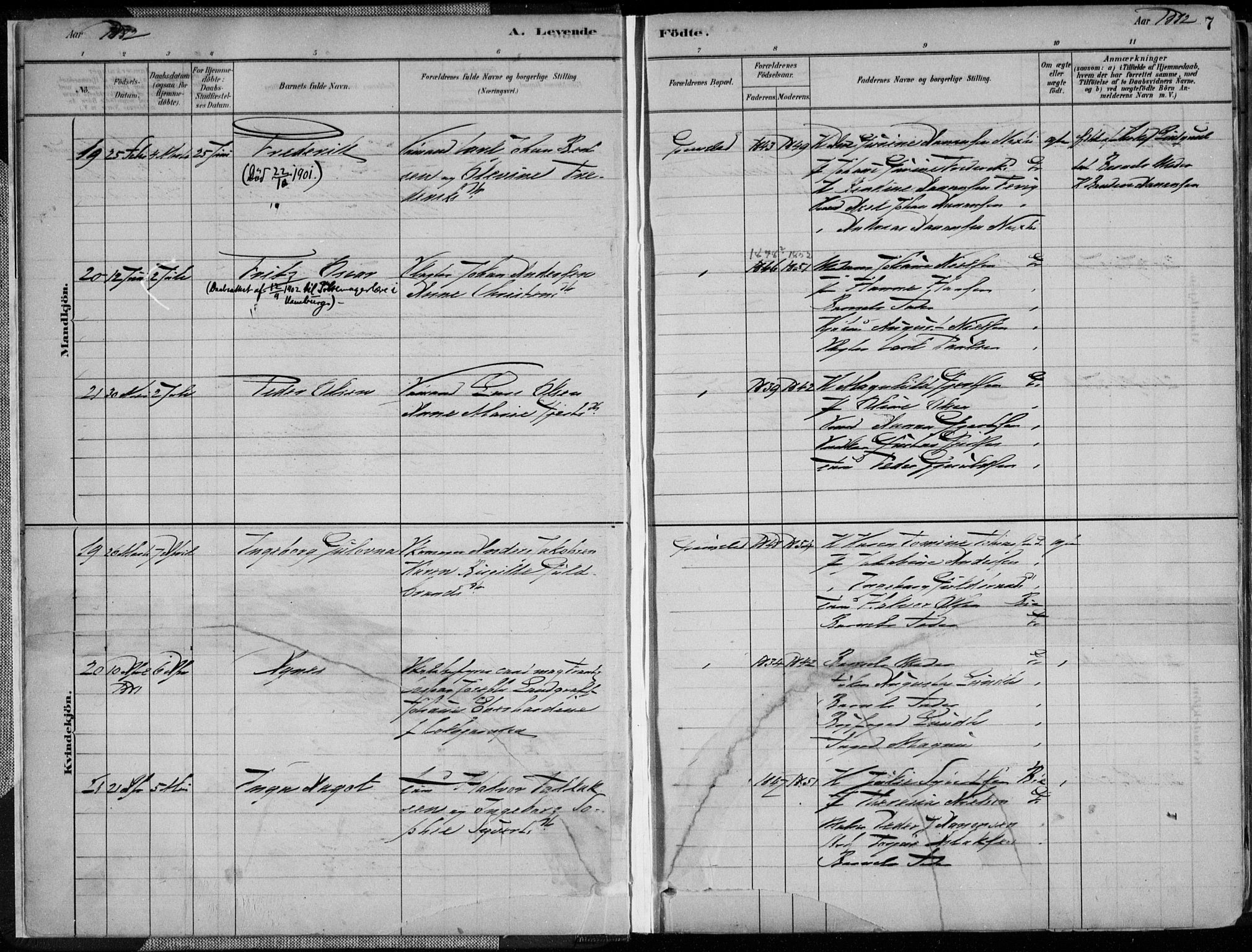 Grimstad sokneprestkontor, SAK/1111-0017/F/Fa/L0003: Parish register (official) no. A 2, 1882-1912, p. 7