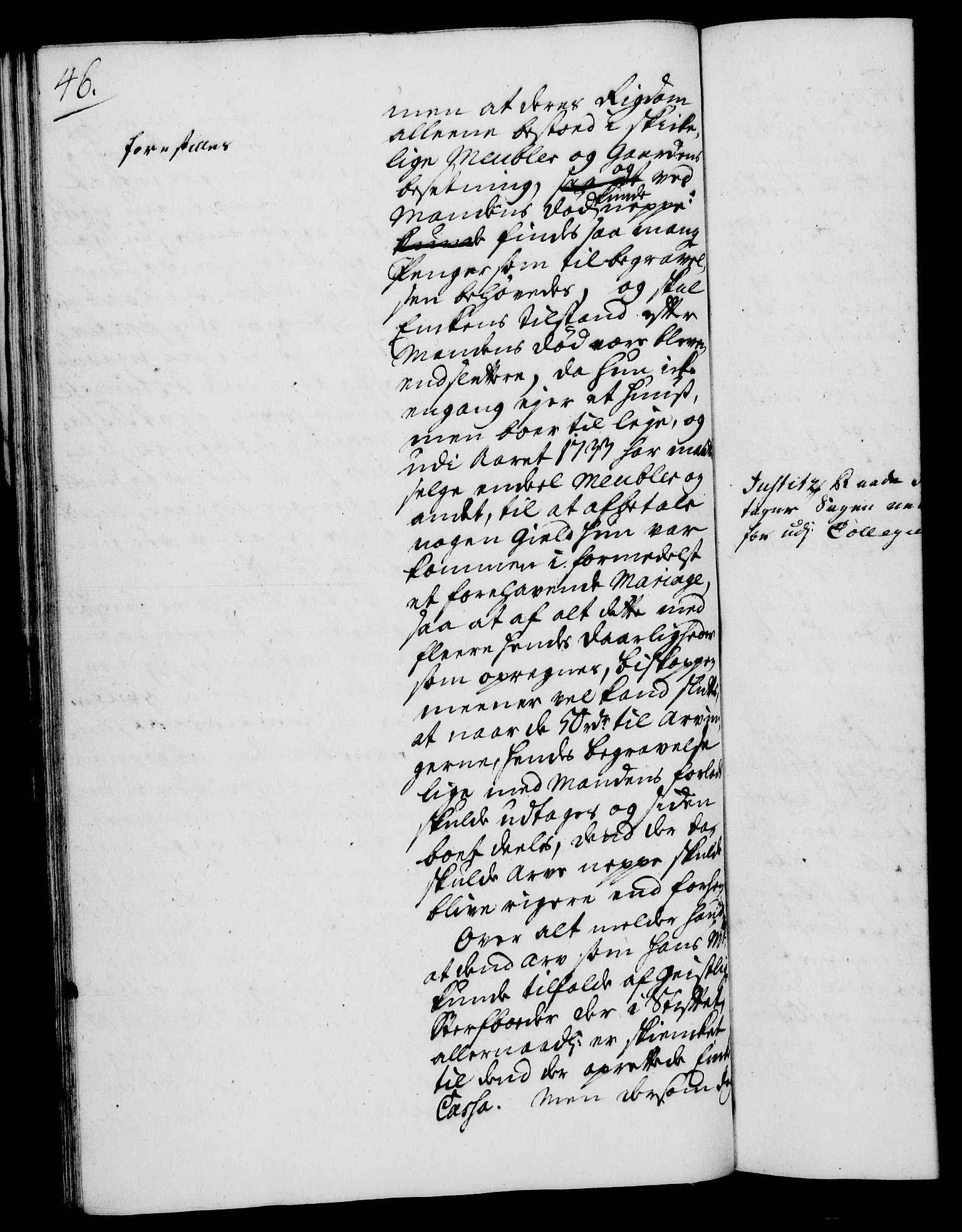 Rentekammeret, Kammerkanselliet, AV/RA-EA-3111/G/Gh/Gha/L0018: Norsk ekstraktmemorialprotokoll (merket RK 53.63), 1735-1736, p. 46