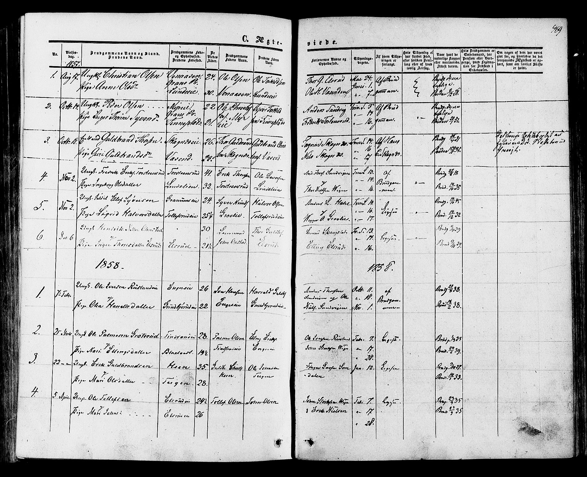 Ådal kirkebøker, AV/SAKO-A-248/F/Fa/L0001: Parish register (official) no. I 1, 1857-1883, p. 469